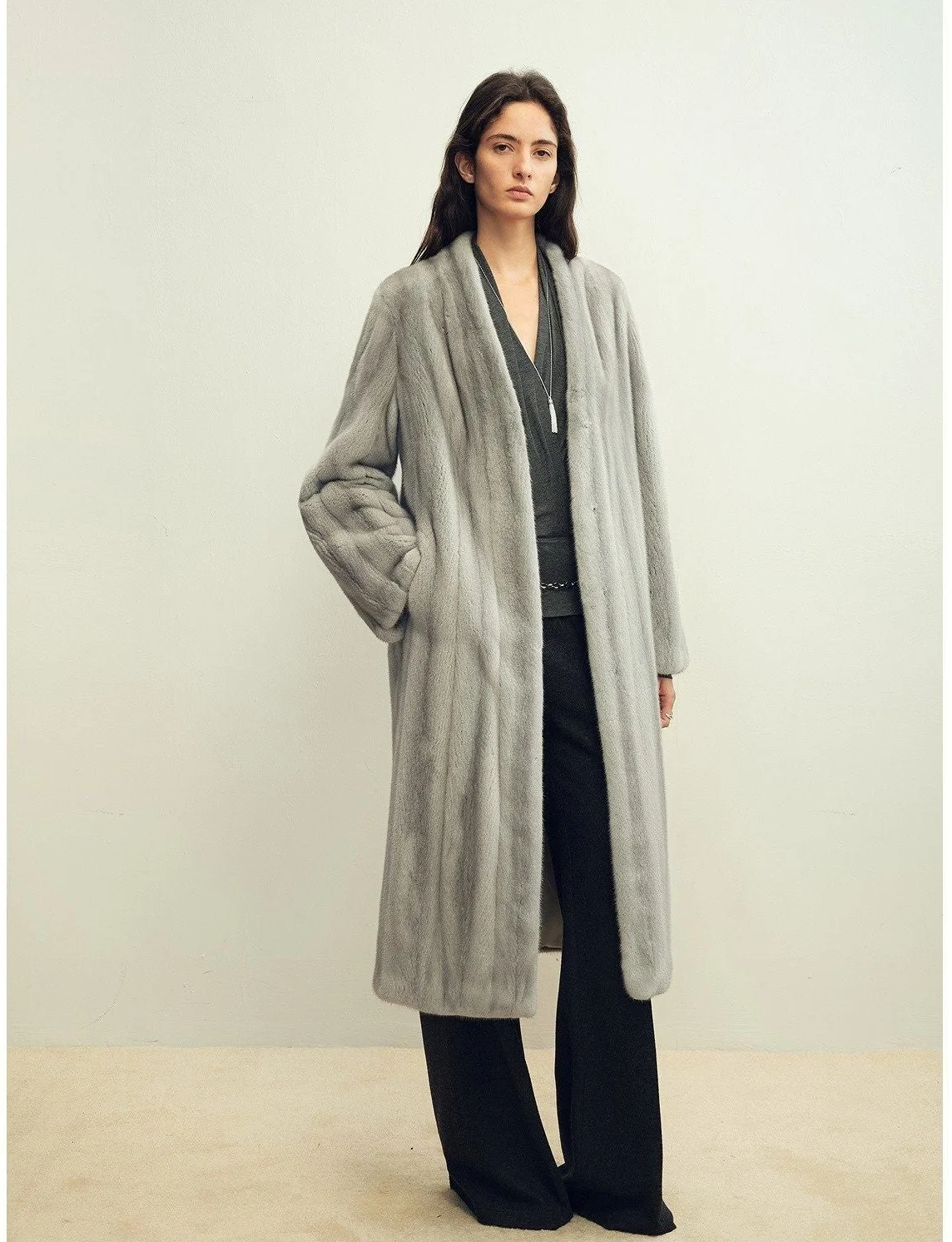 Open-Front Mink Coat - Image 7