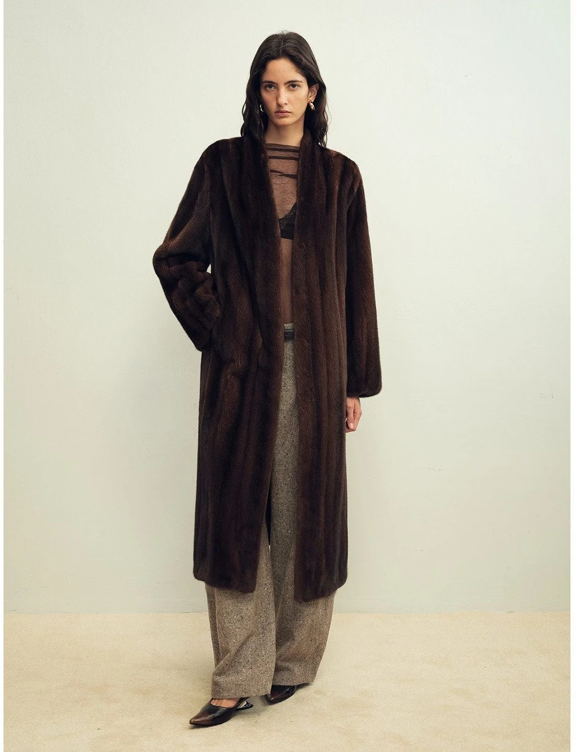 Open-Front Mink Coat - Image 8