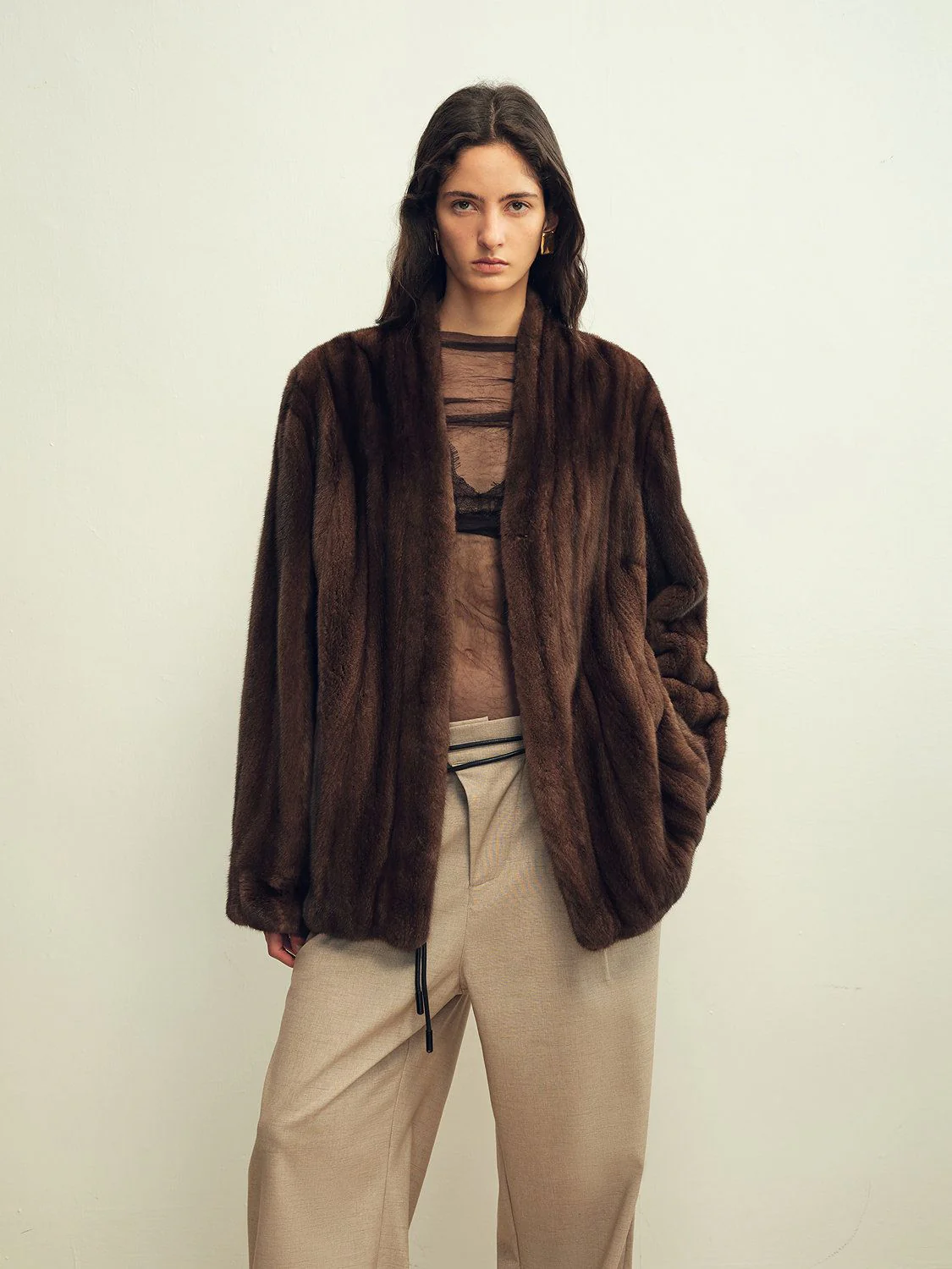Open-Front Mink Jacket - Image 3