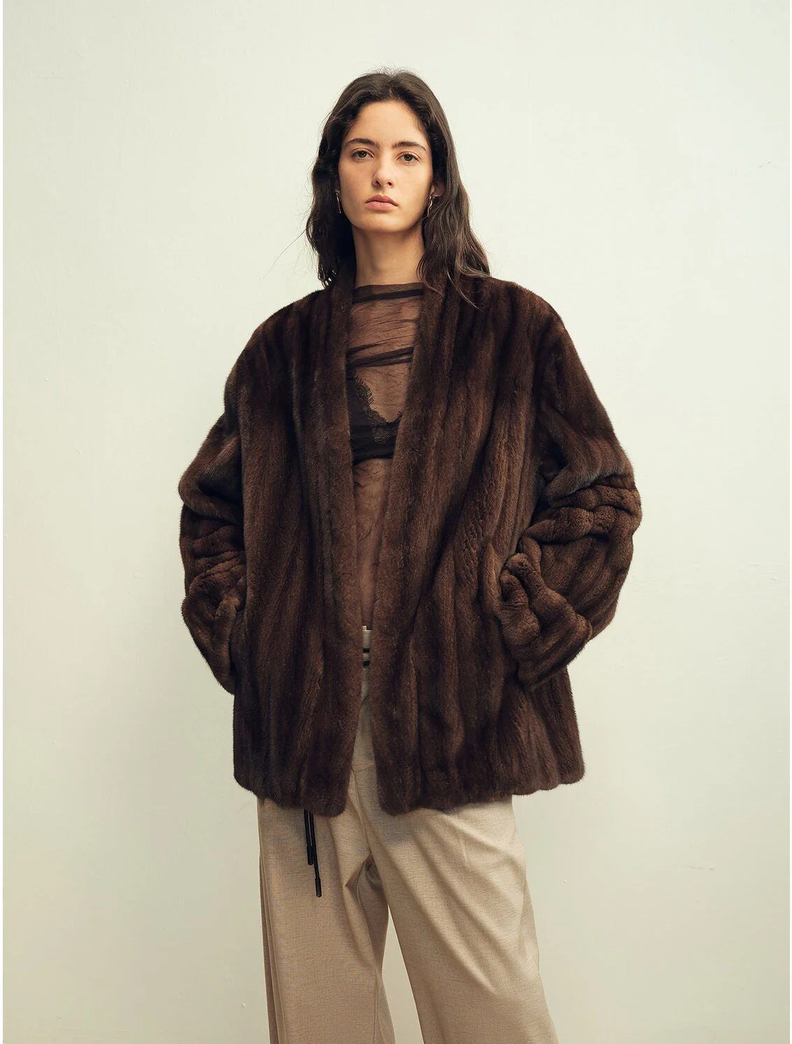 Open-Front Mink Jacket - Image 5