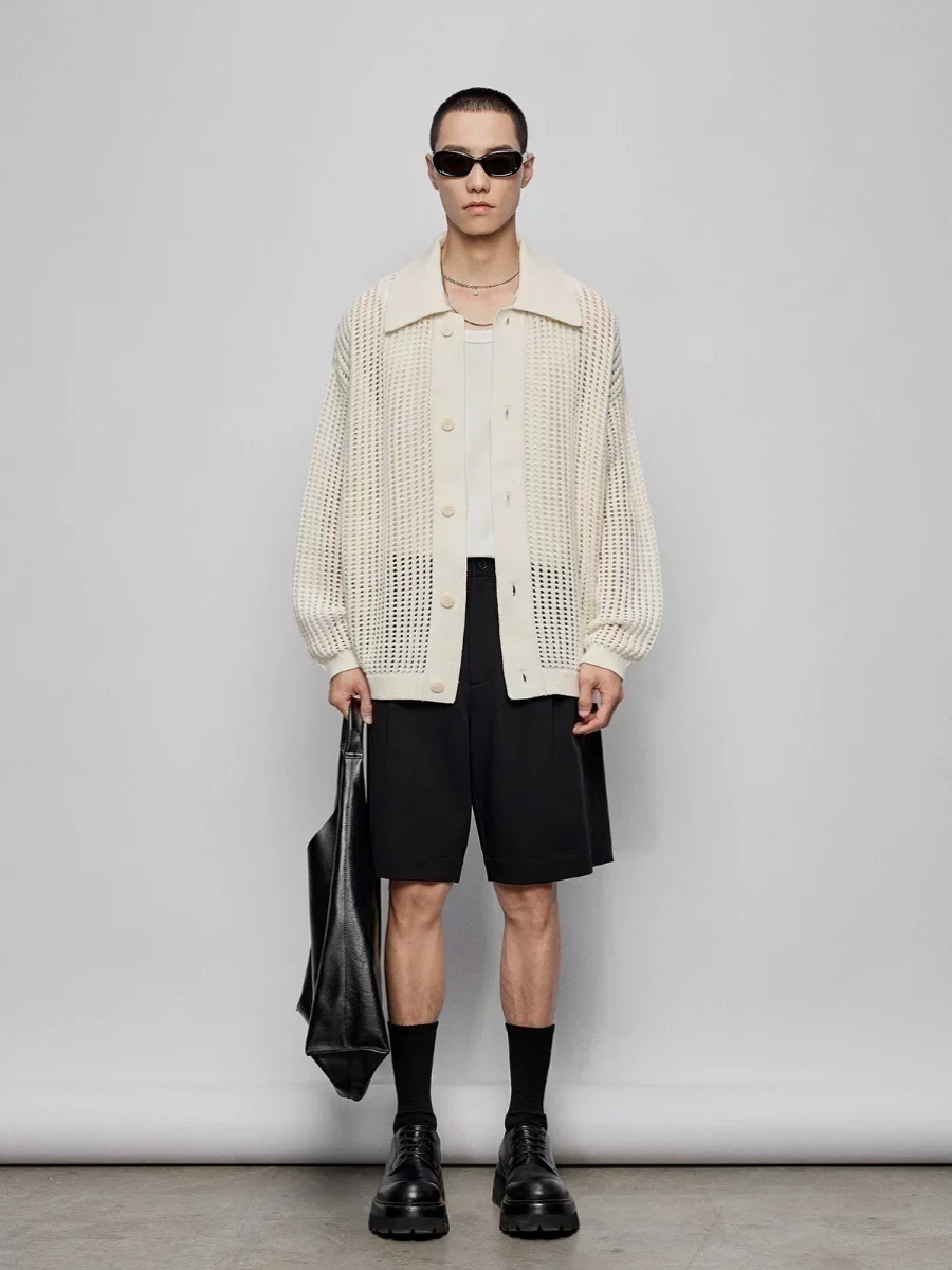 Open-Knit Cotton-Cashmere Hoodie/Cardigan - Image 4