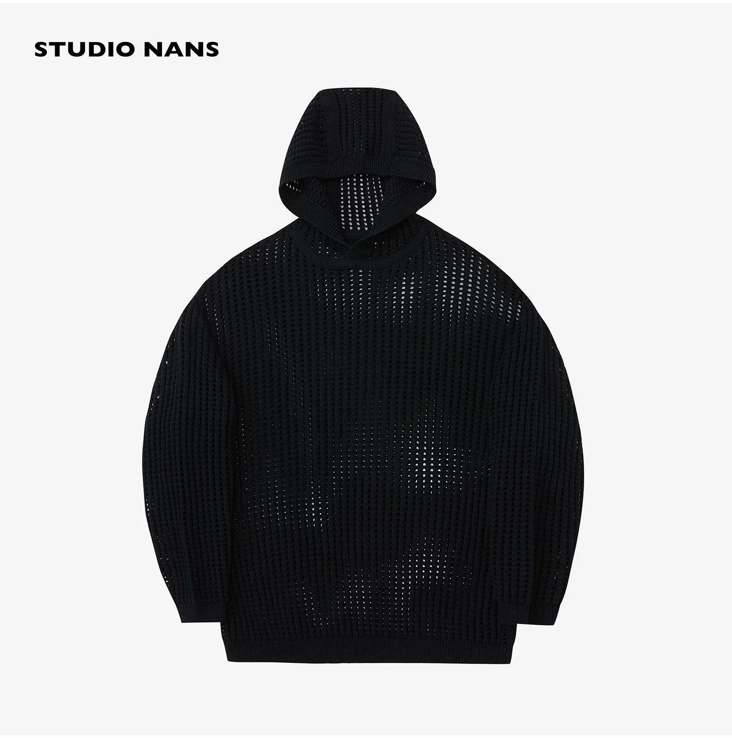 Open-Knit Cotton-Cashmere Hoodie/Cardigan - Image 8