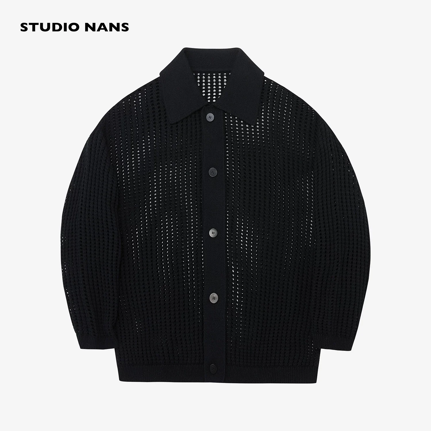 Open-Knit Cotton-Cashmere Hoodie/Cardigan - Image 9