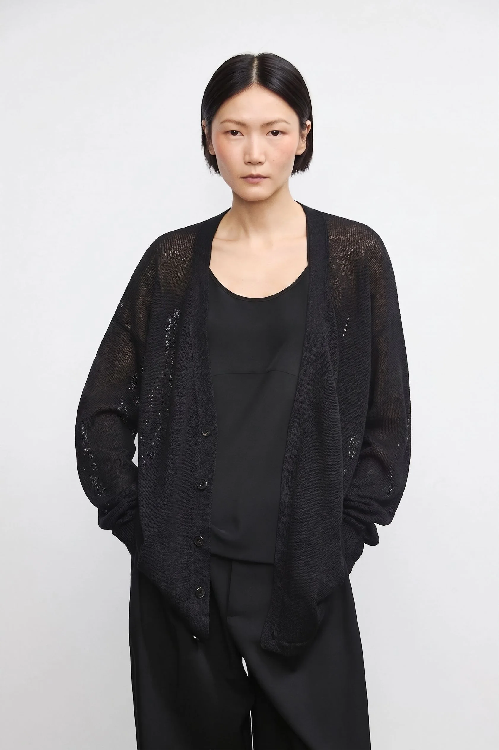 Open-Knit Linen Cardigan - Image 3