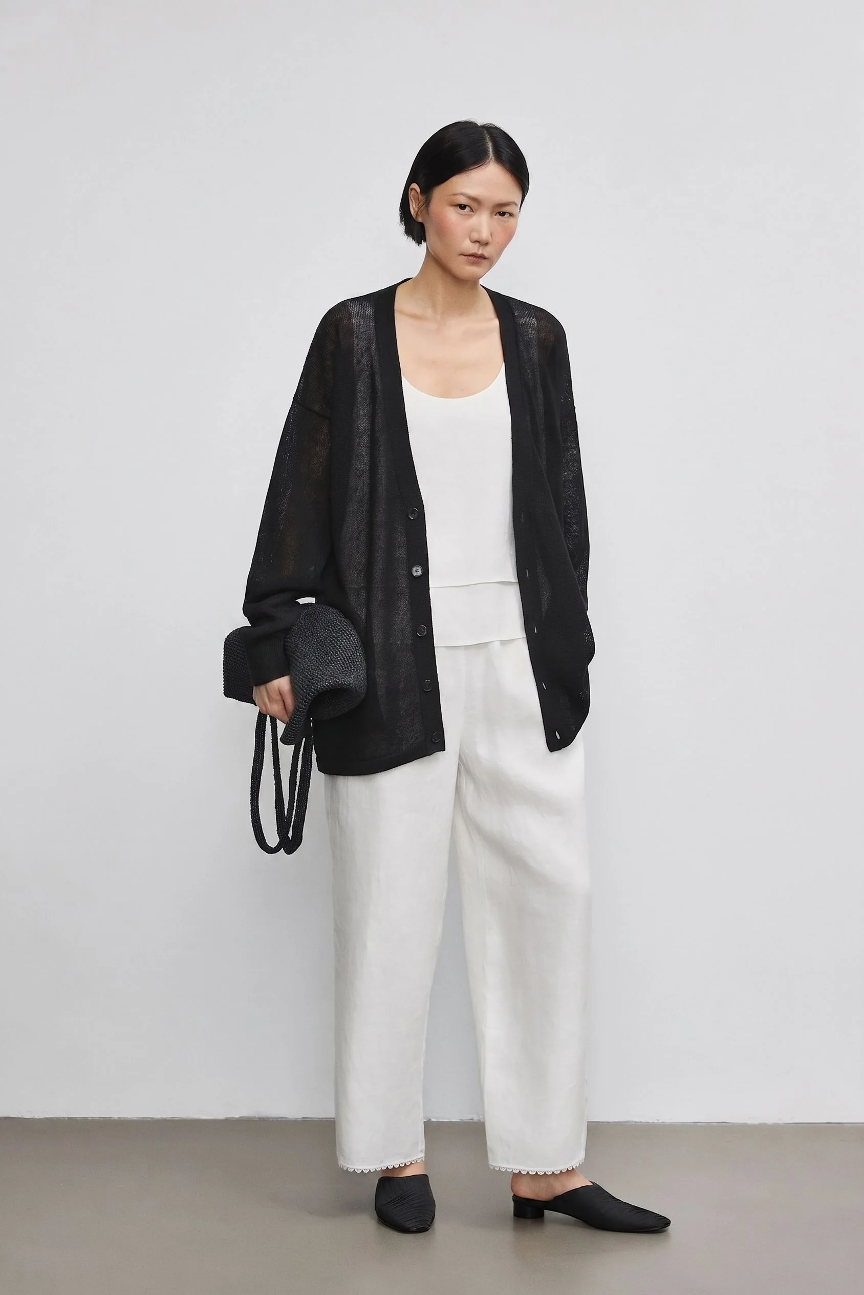 Open-Knit Linen Cardigan - Image 4