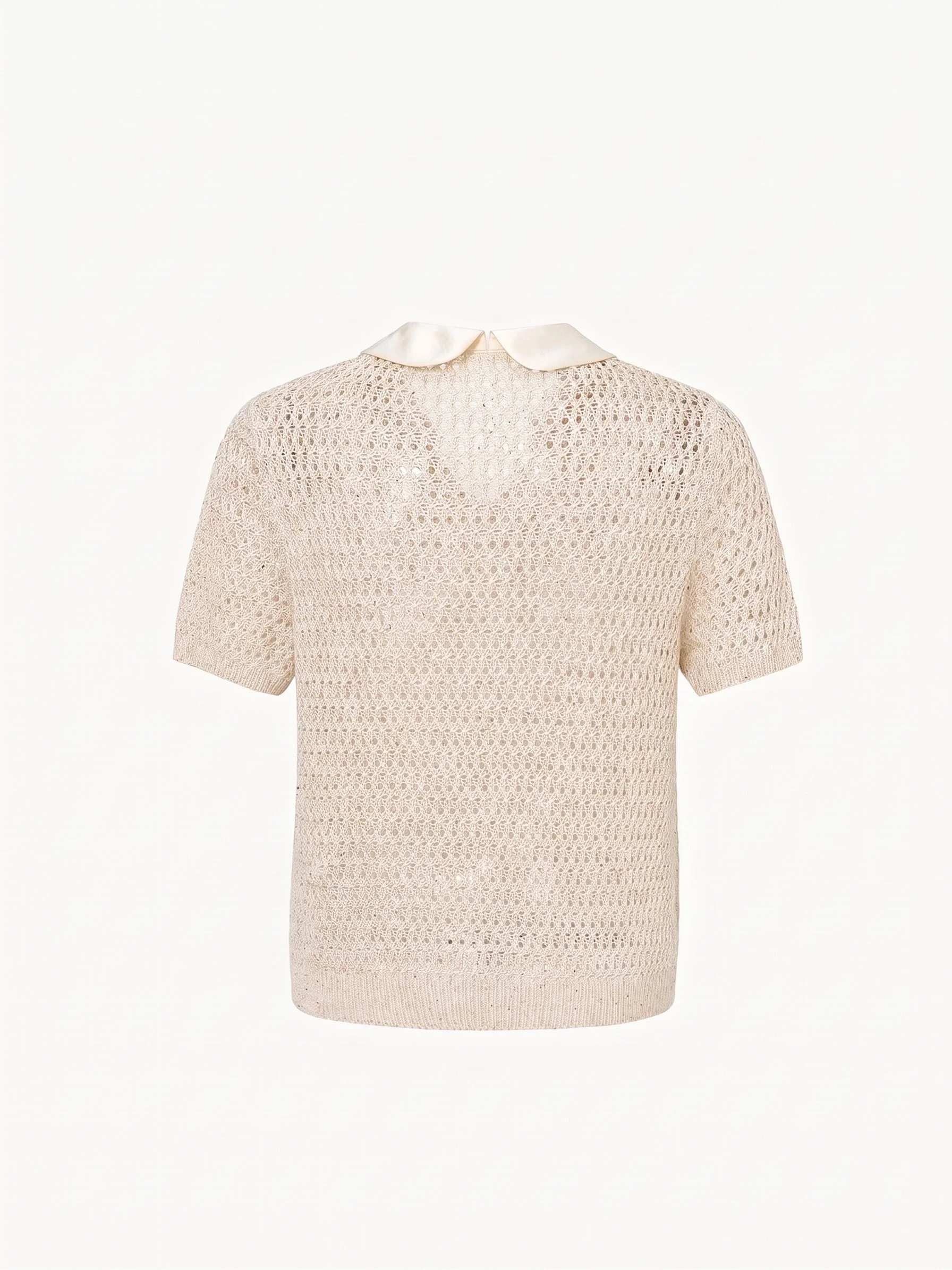 Open-Knit Polo Top - Image 5