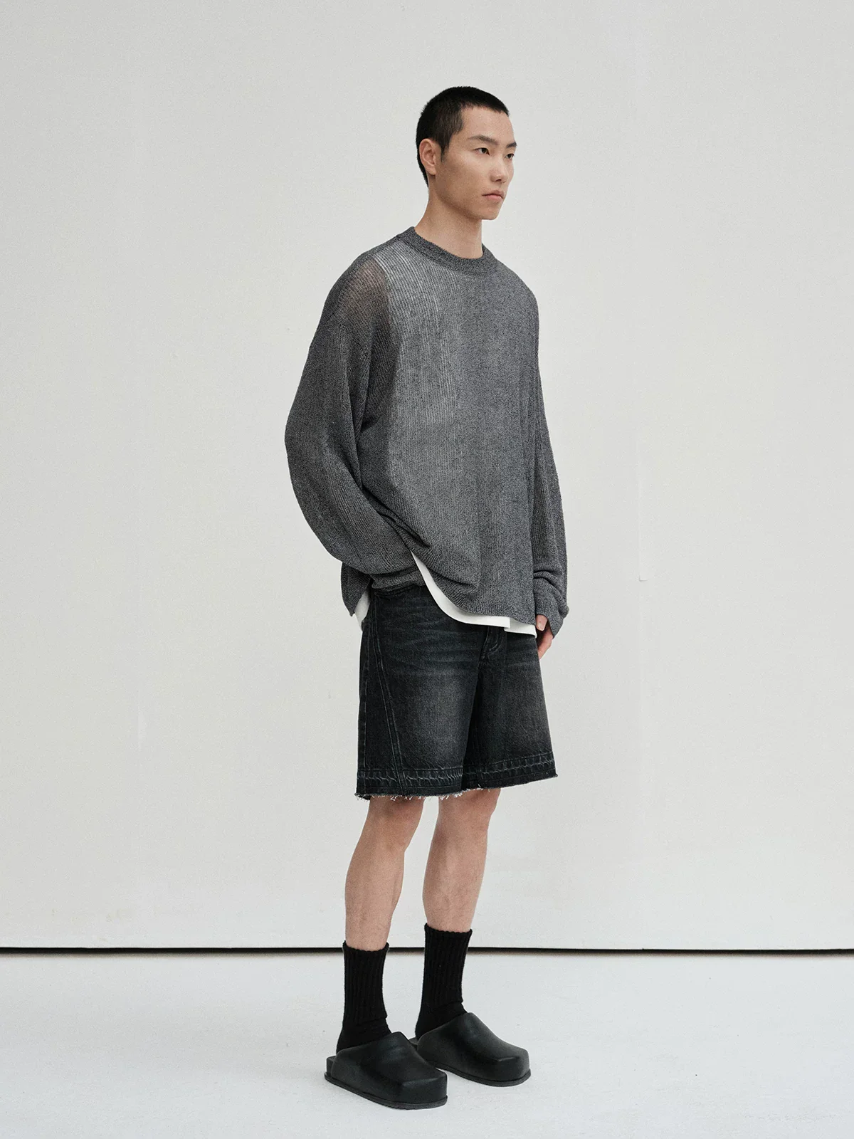 Openwork Crew Sweater - Image 2