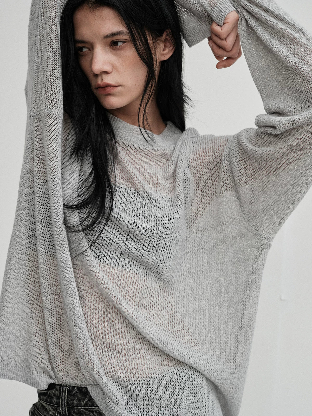 Openwork Crew Sweater - Image 5