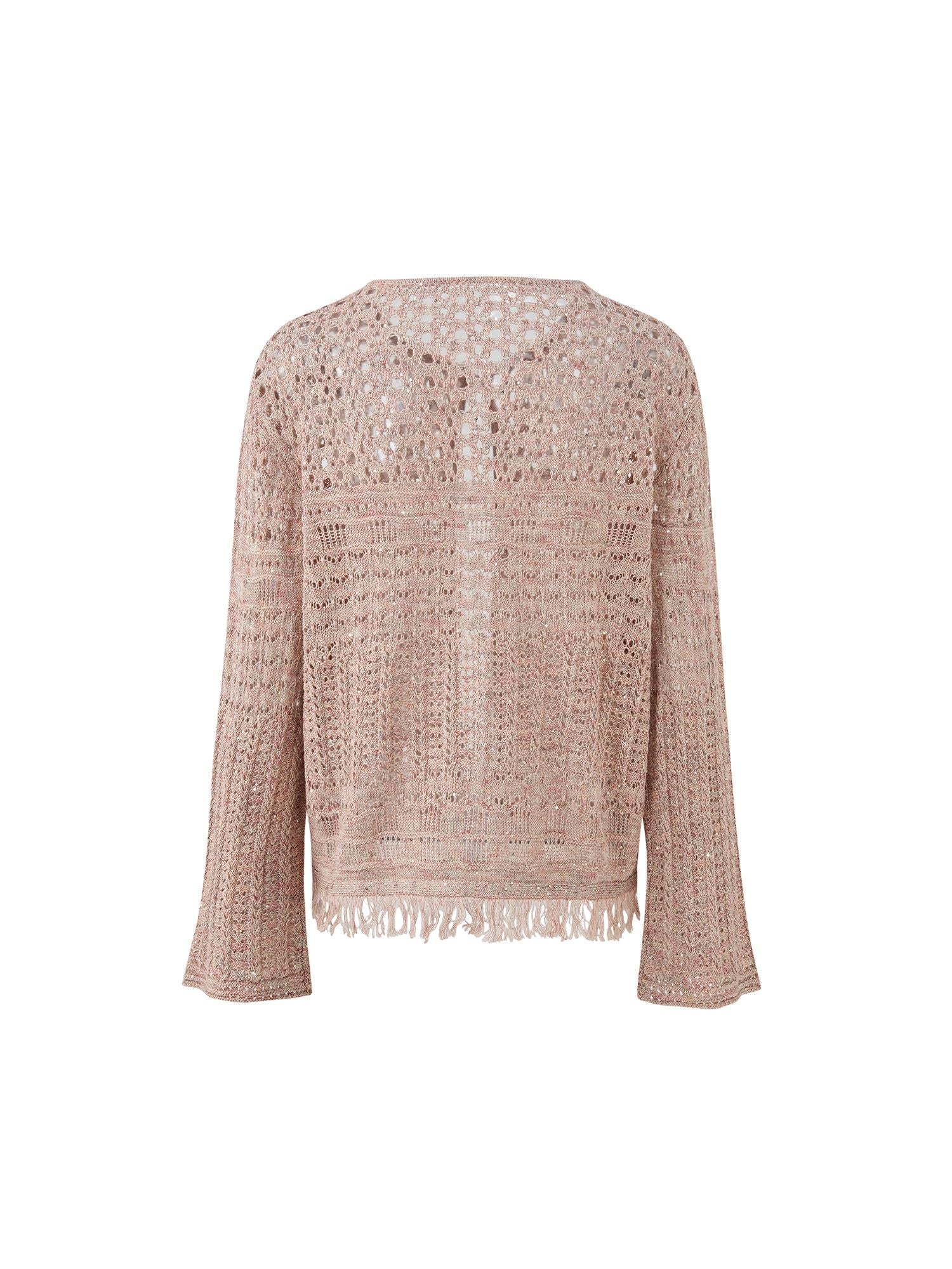 Openwork Fringe Cardigan - Image 4