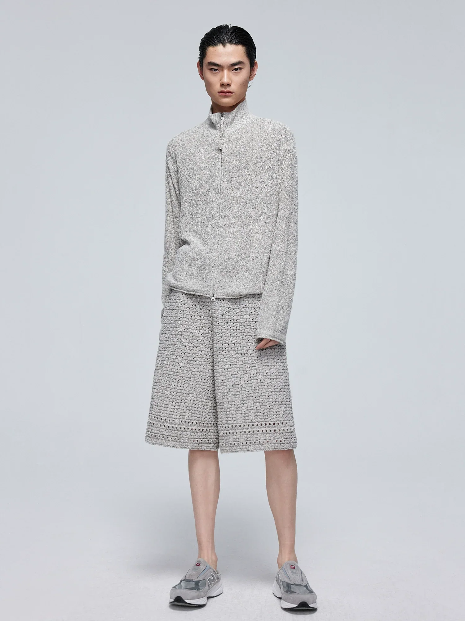 Openwork Knit Bermuda Shorts - Image 4