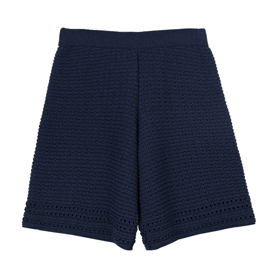 Openwork Knit Bermuda Shorts - Image 7