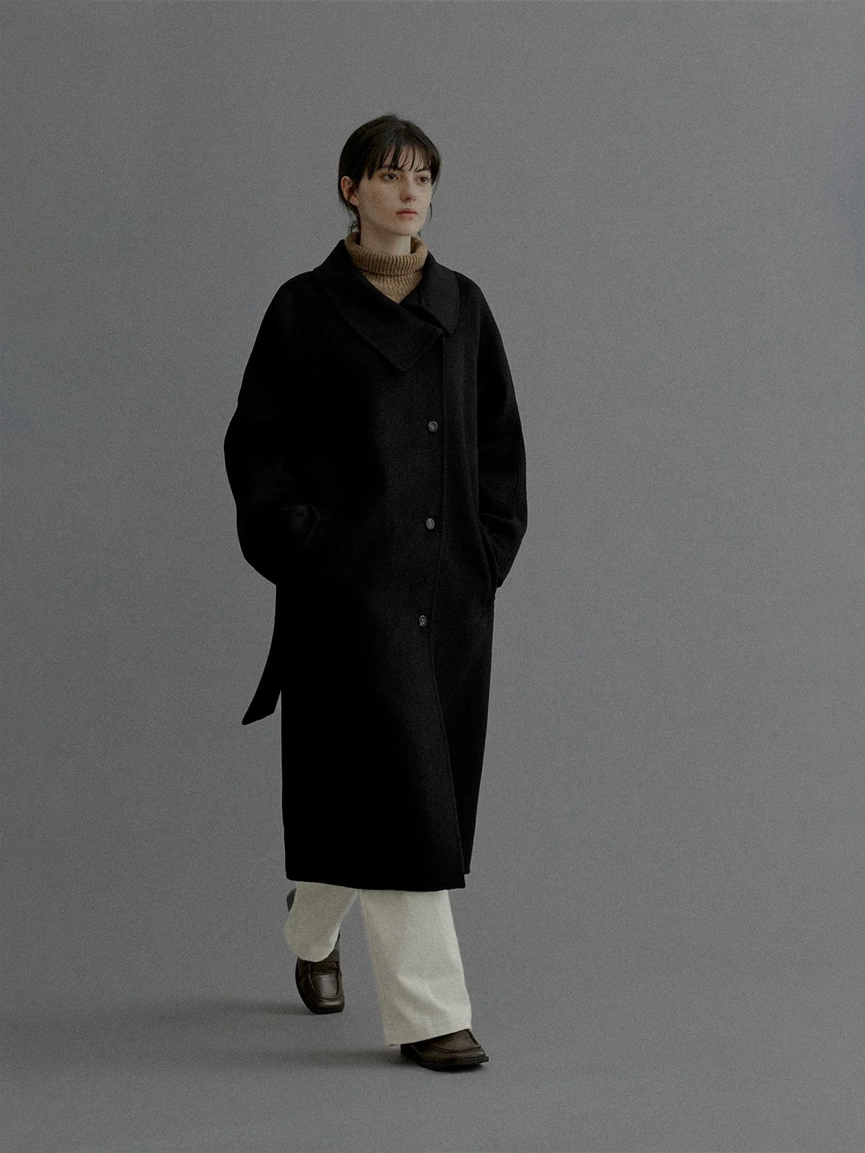 Oversized Belted Wool Coat - Image 5