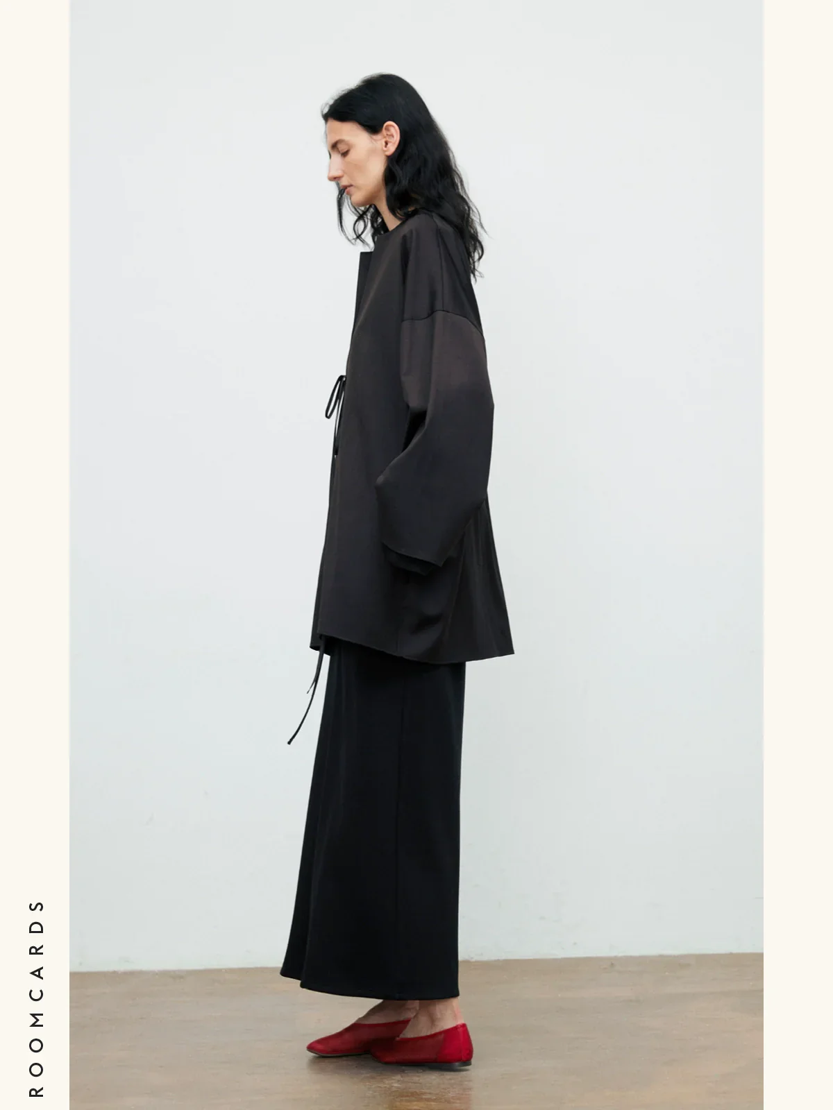 Oversized Black Tie-Front Jacket - Image 5