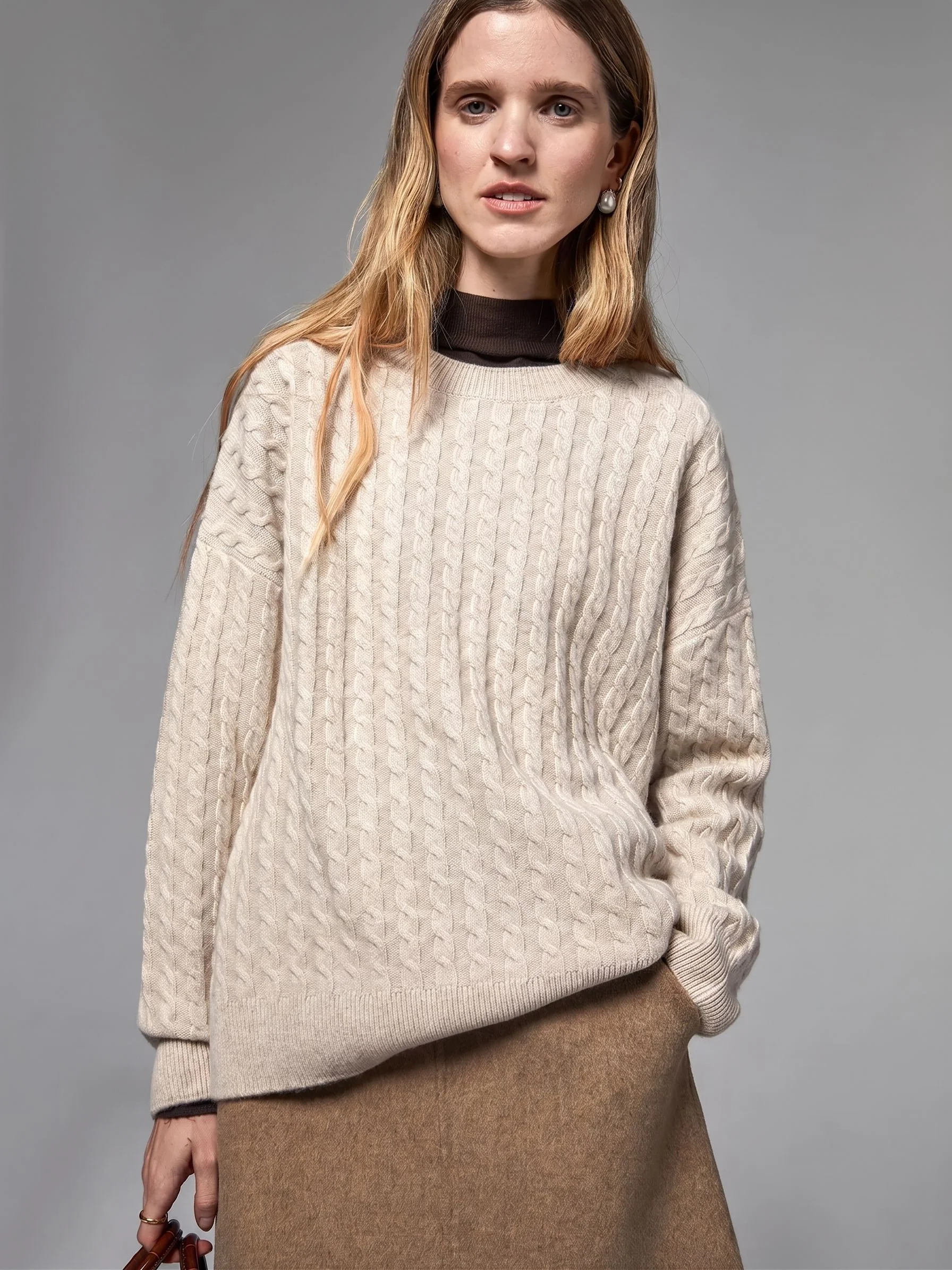 Oversized Cable Sweater - Image 2
