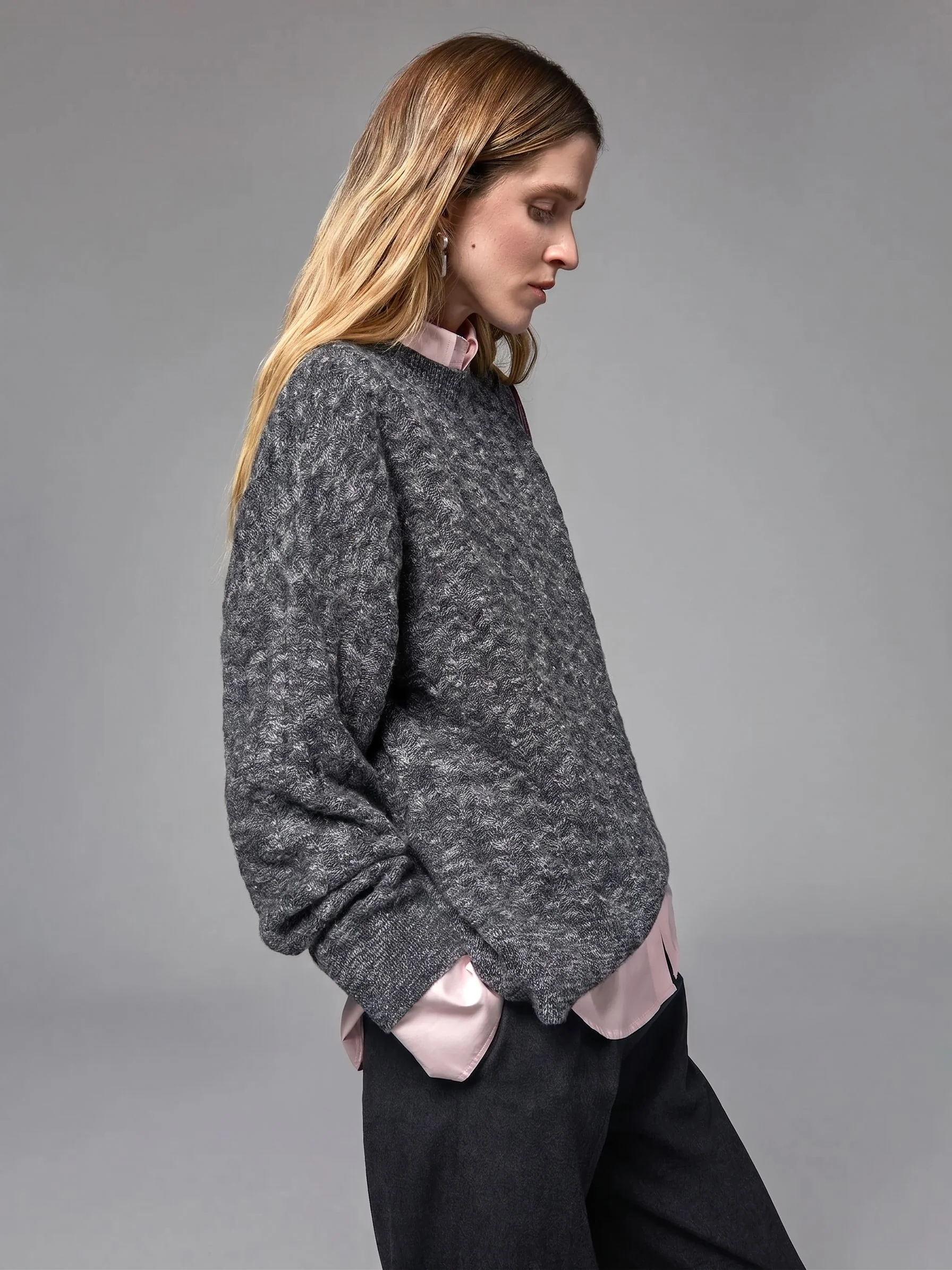 Oversized Cable Sweater - Image 4