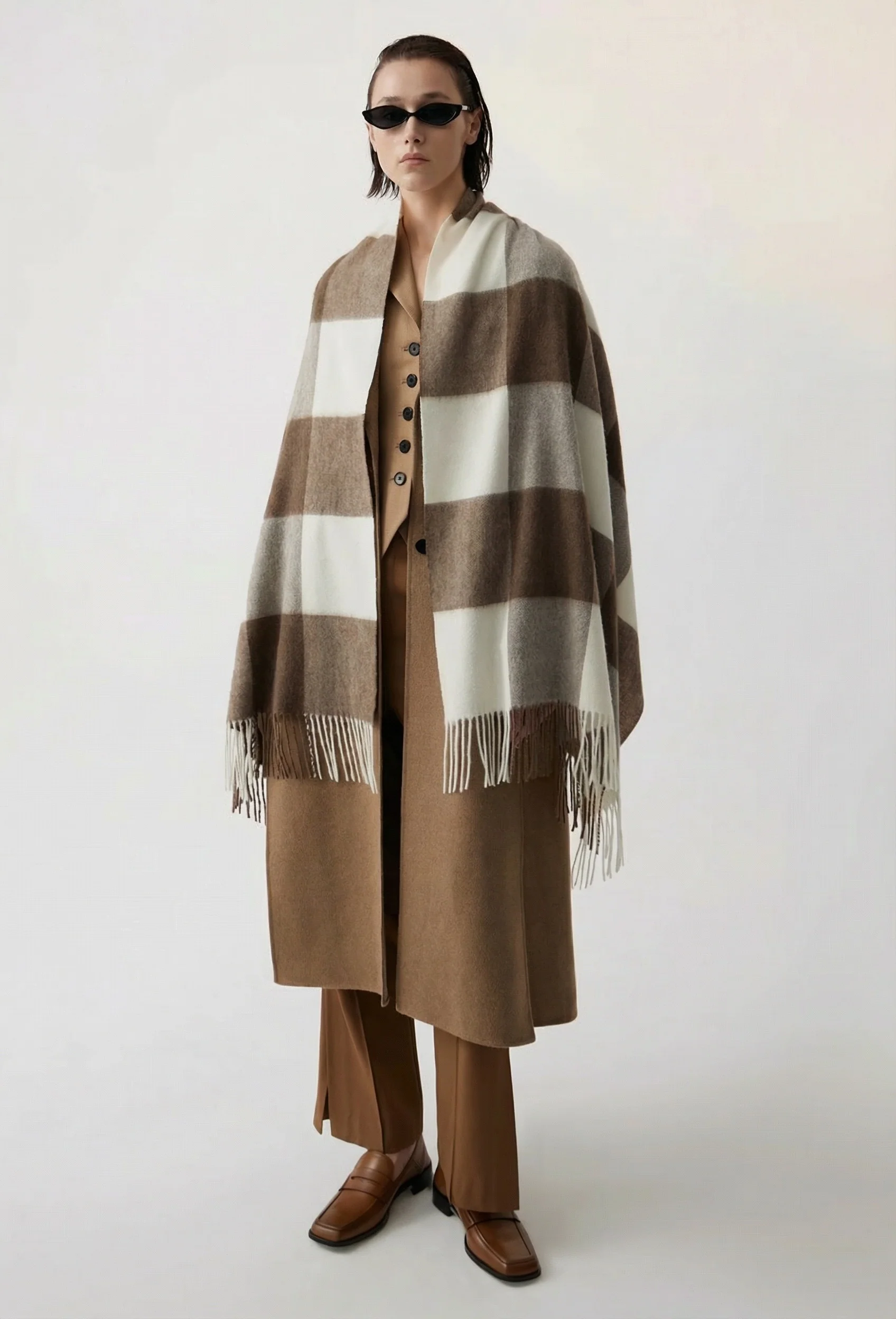 Oversized Check Scarf - Image 2