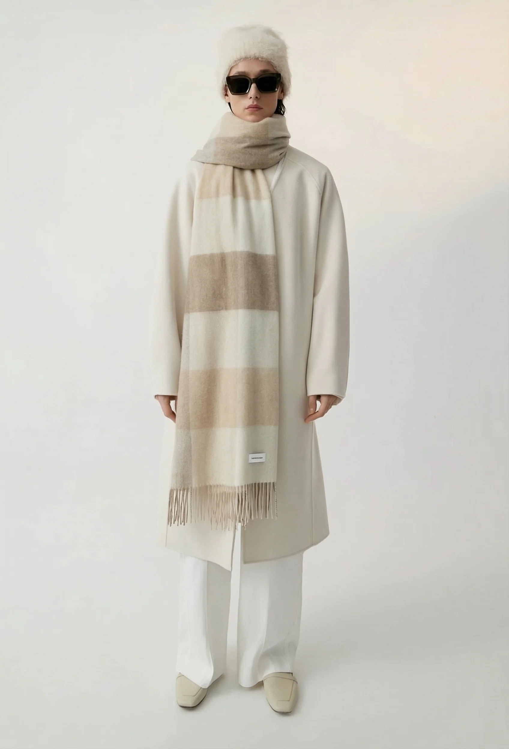 Oversized Check Scarf