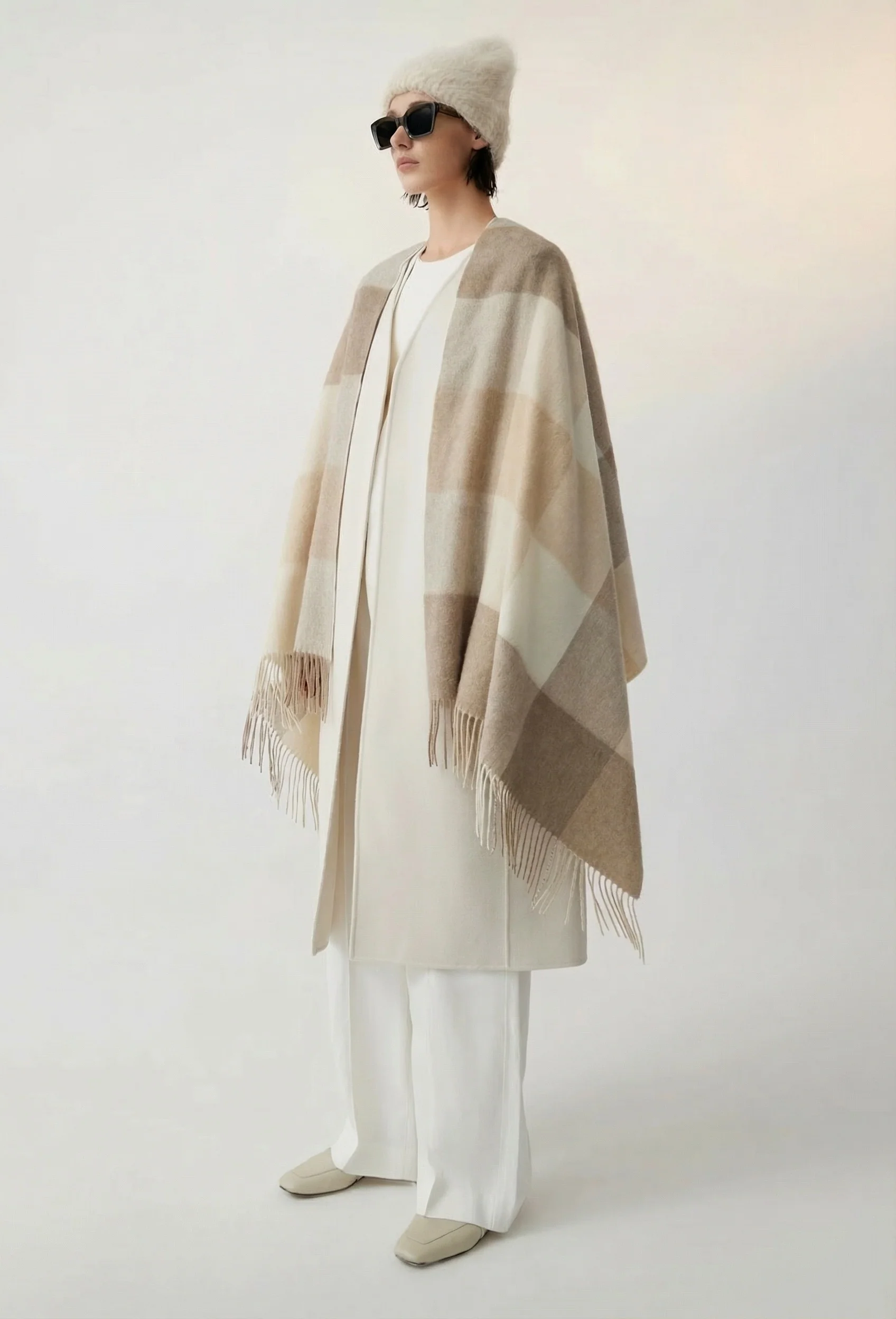 Oversized Check Scarf - Image 4