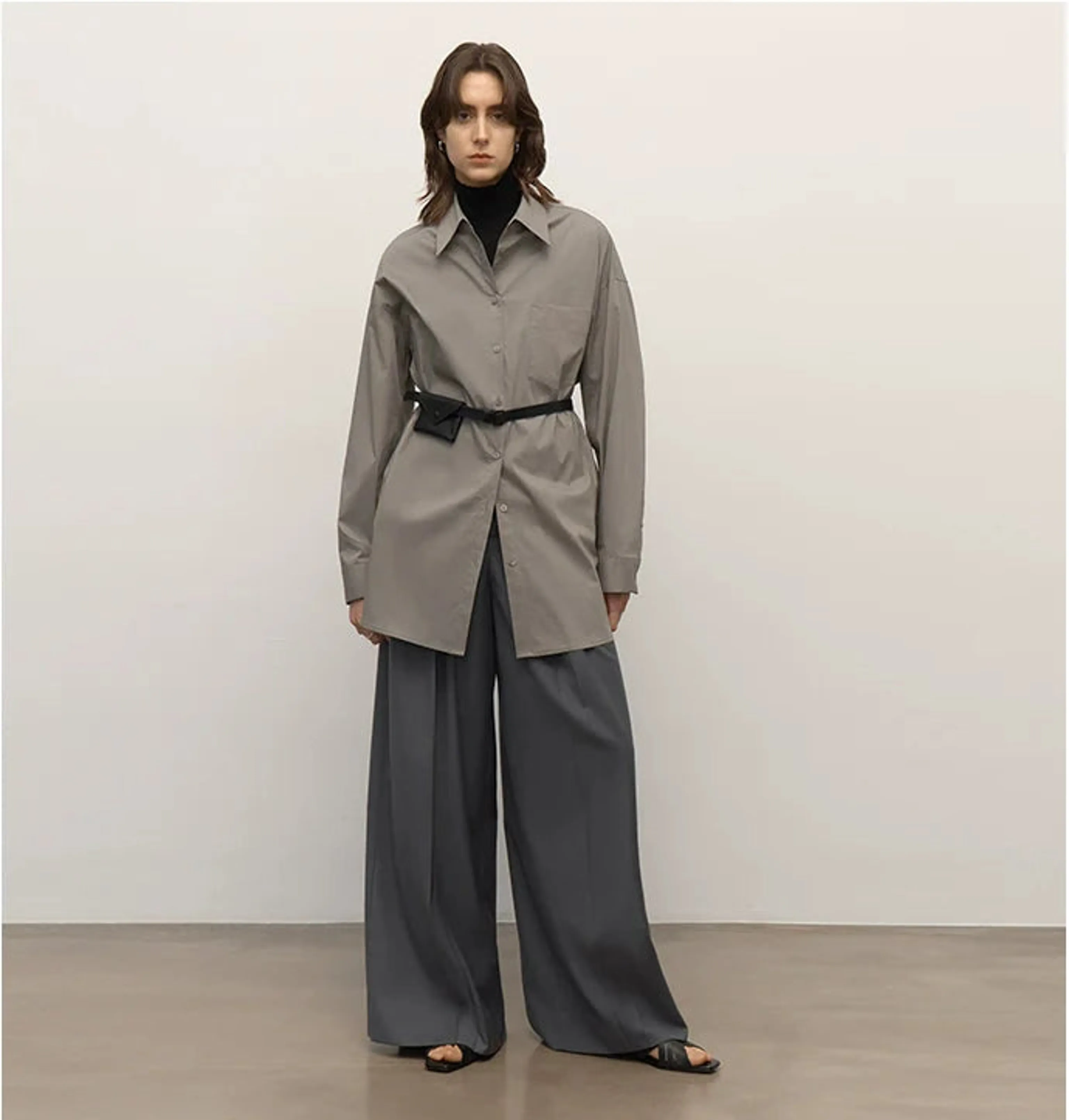 Oversized Cotton-Nylon Shirt