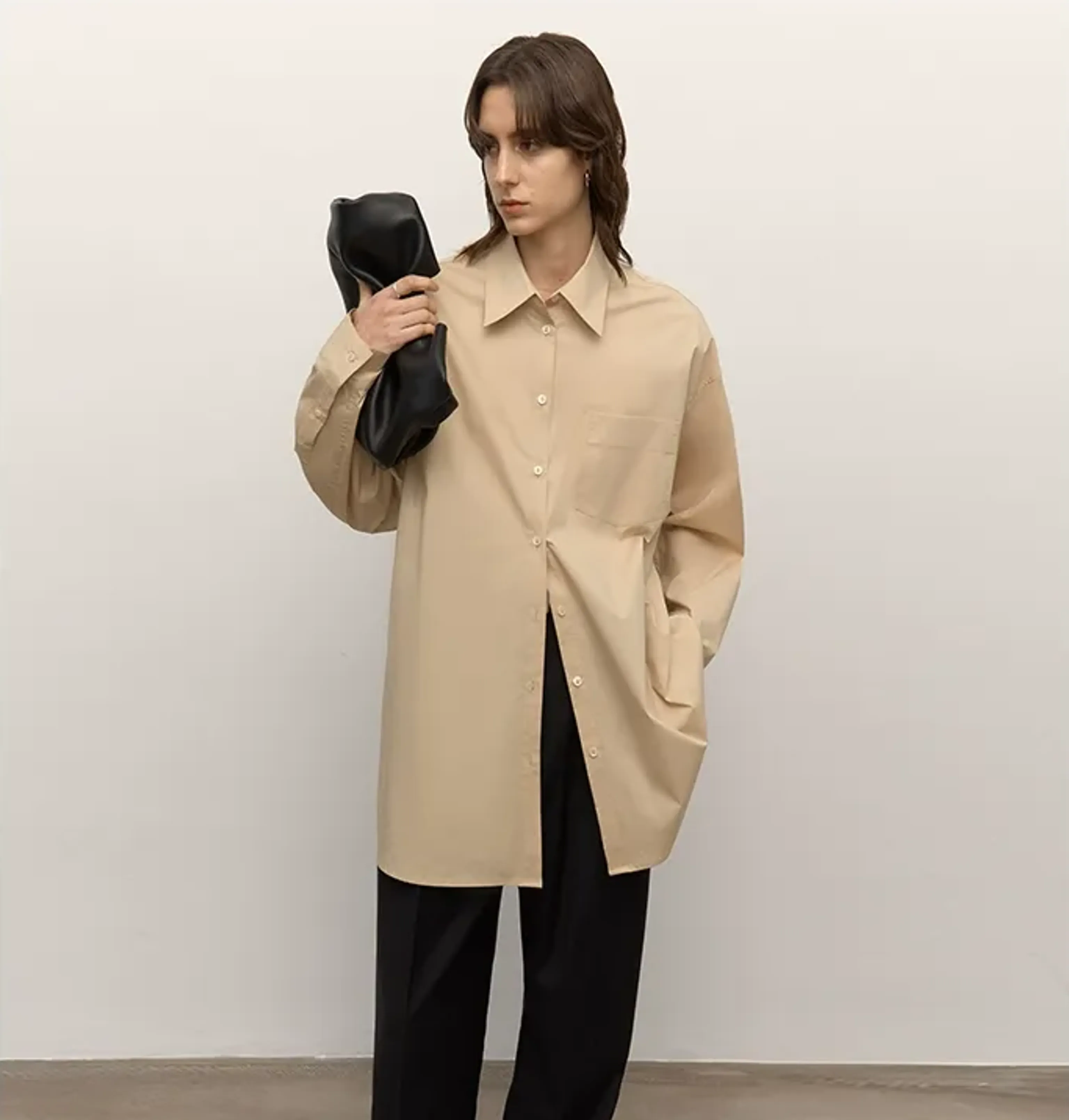 Oversized Cotton-Nylon Shirt - Image 4