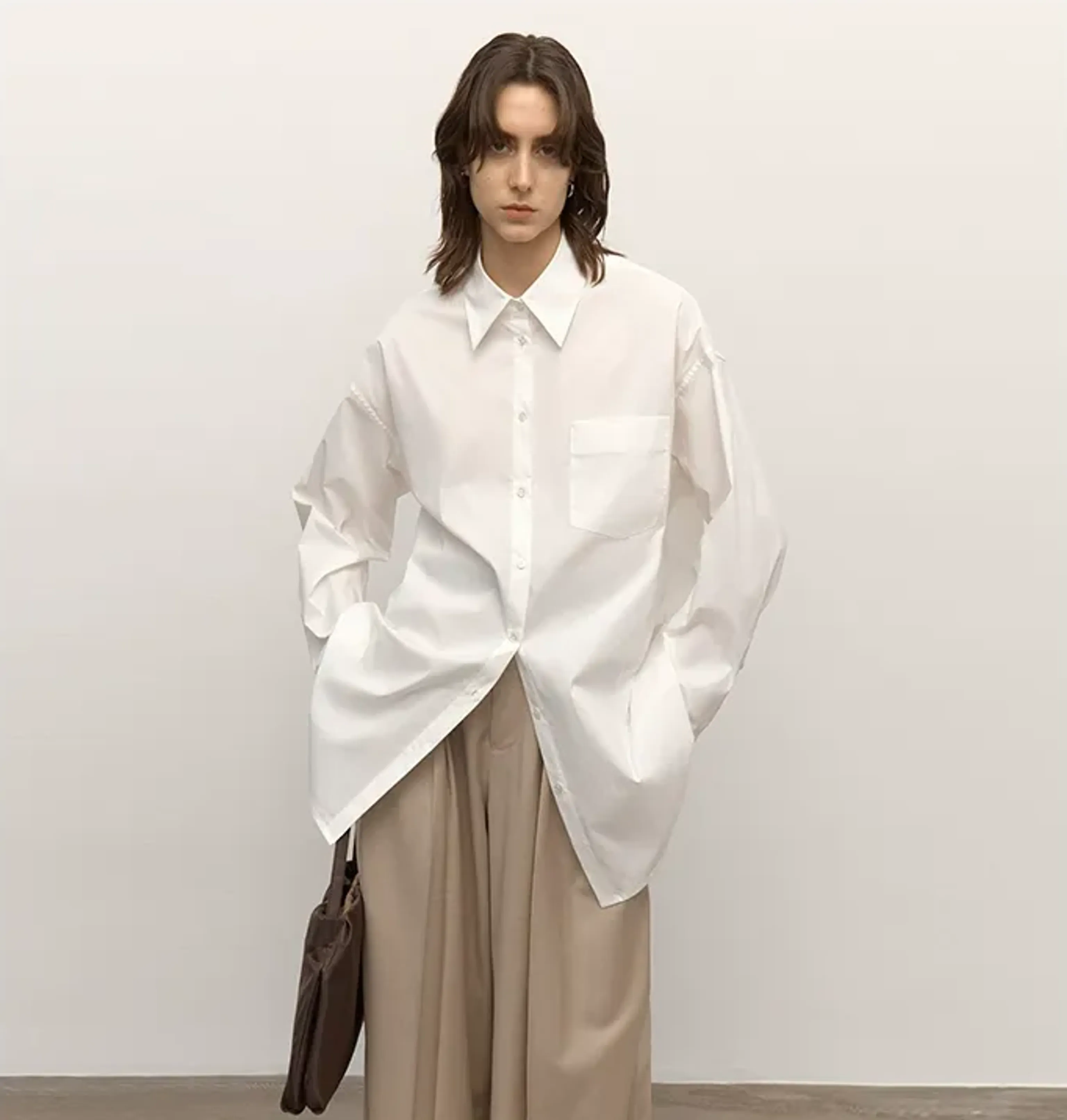 Oversized Cotton-Nylon Shirt - Image 6