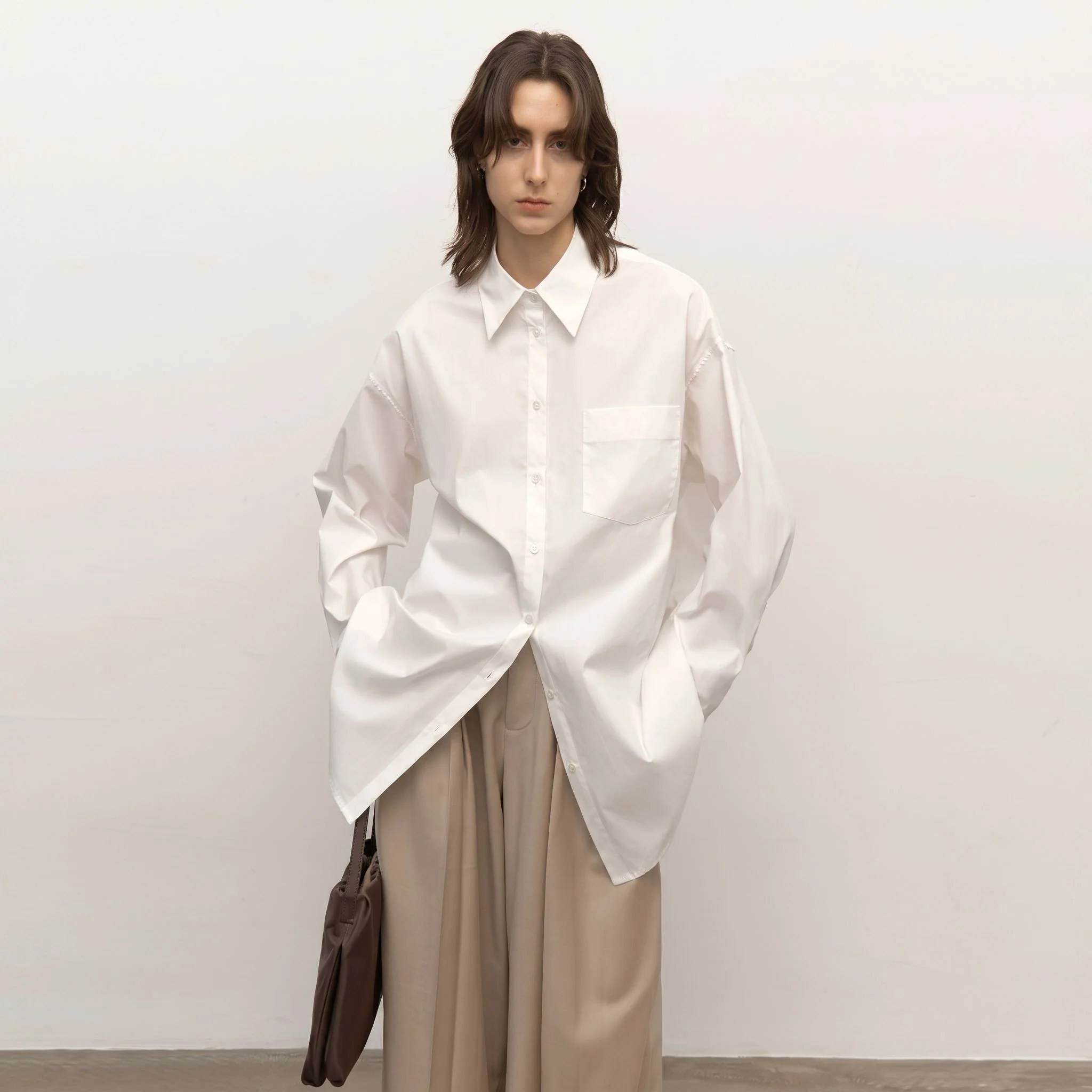 Oversized Cotton-Nylon Shirt - Image 7