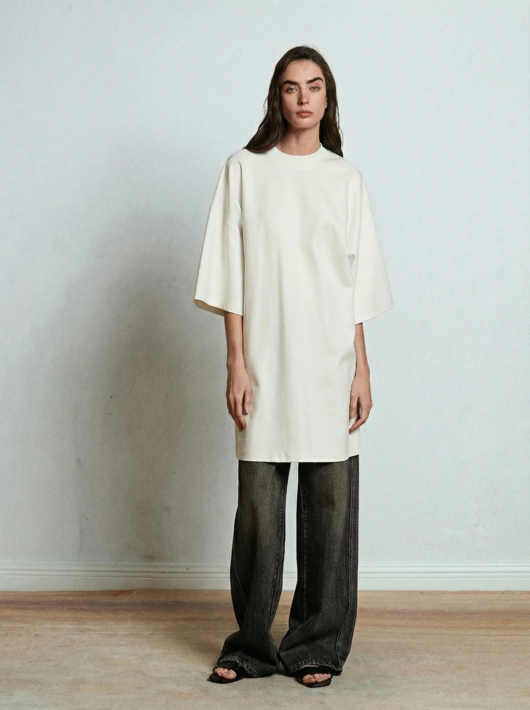Oversized Cotton T-Shirt Dress - Image 4