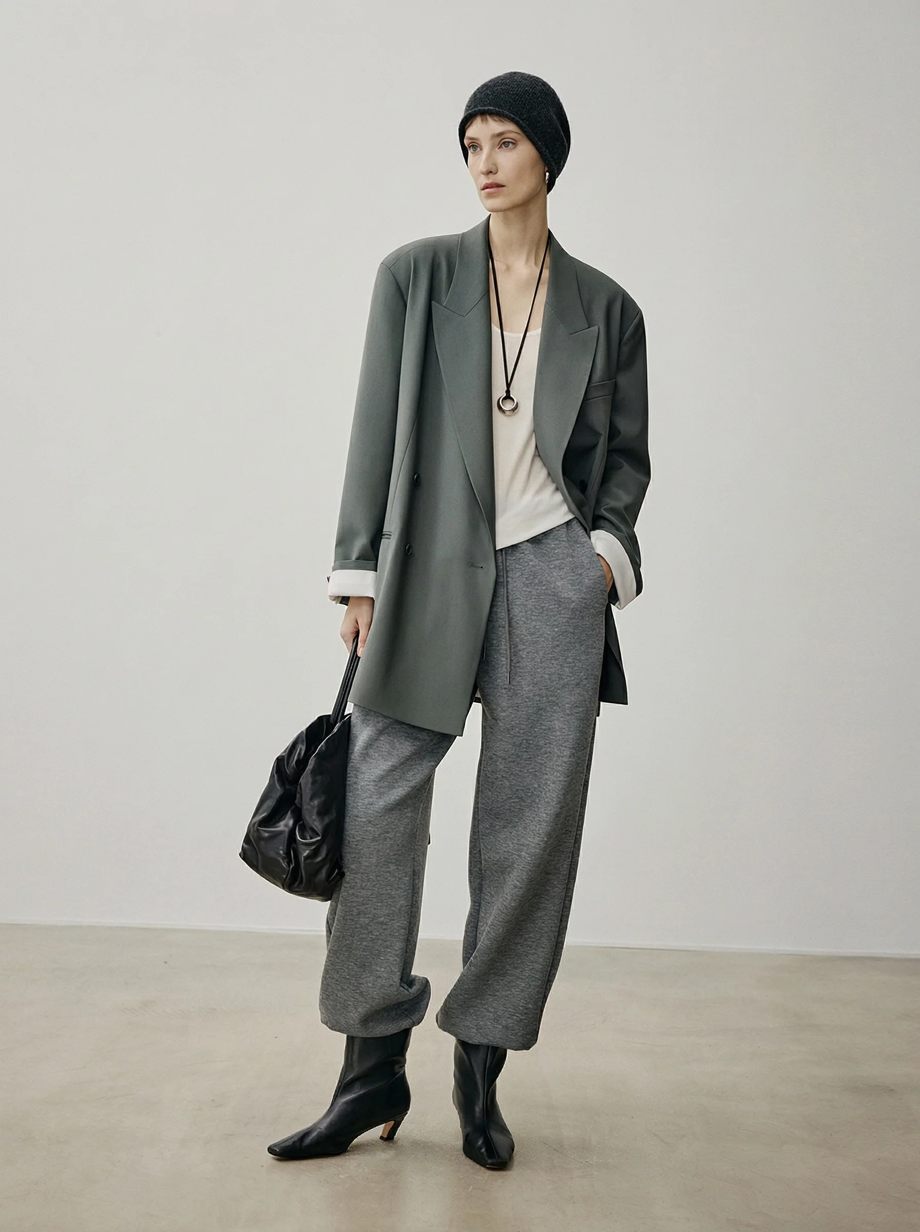 Oversized Double-Breasted Blazer - Image 5