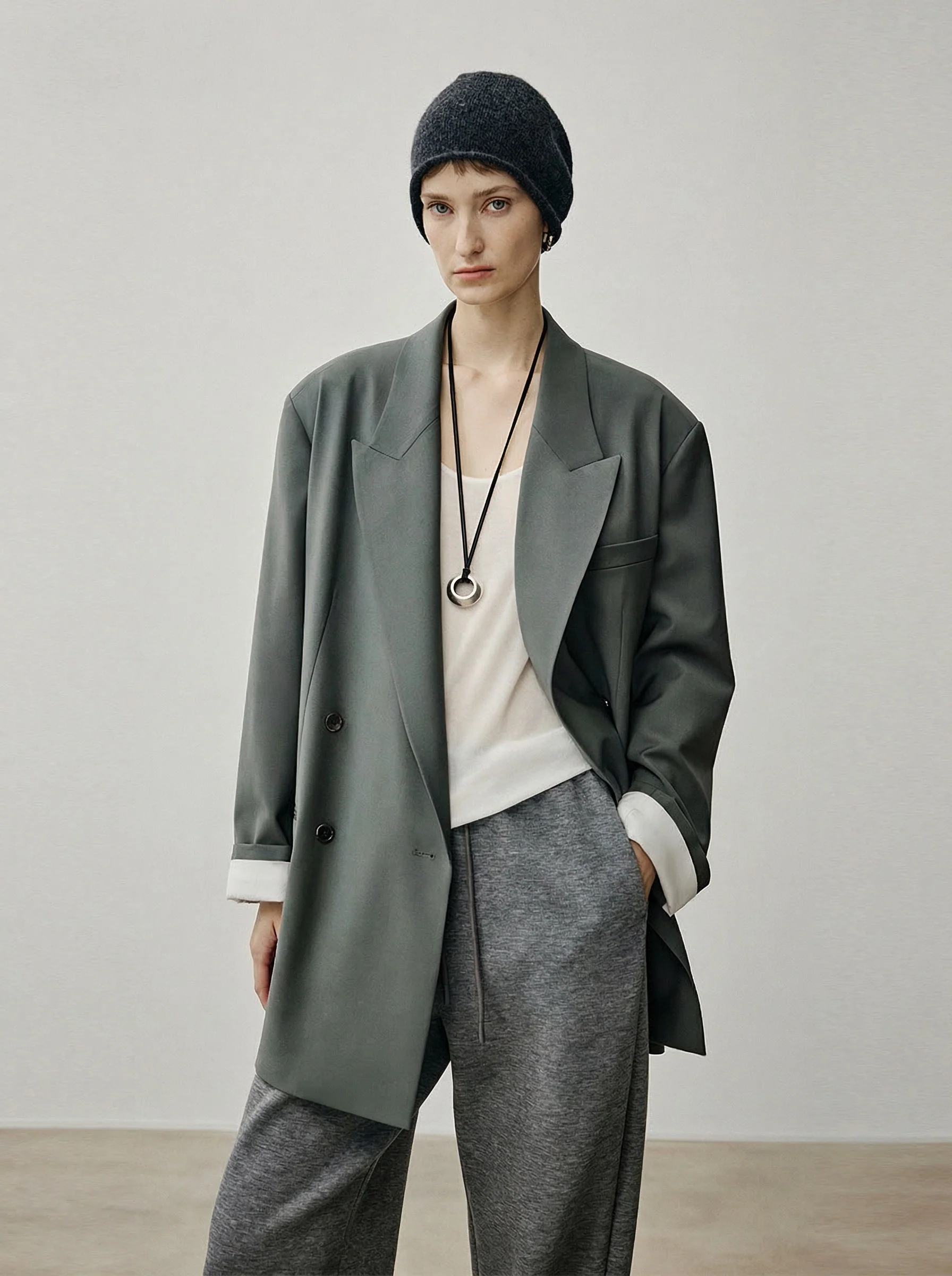 Oversized Double-Breasted Blazer - Image 7