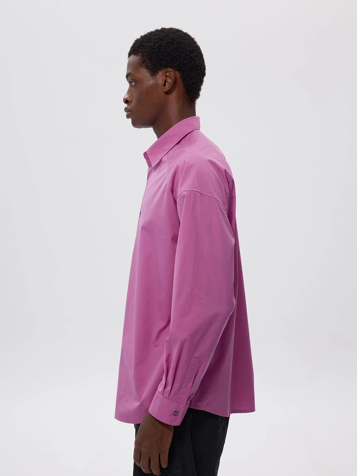 Oversized Fuchsia Button-Up Shirt - Image 4