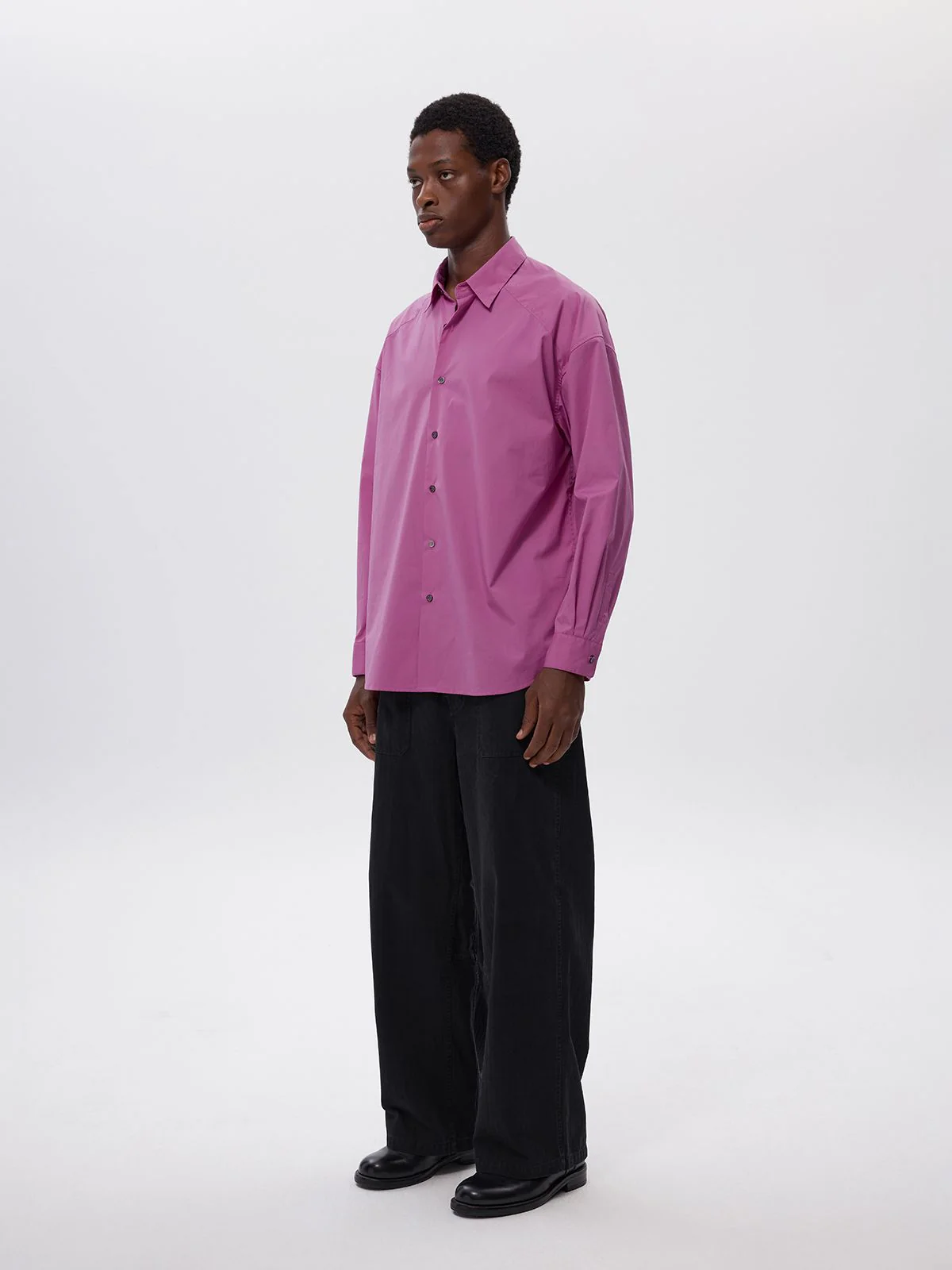 Oversized Fuchsia Button-Up Shirt - Image 5