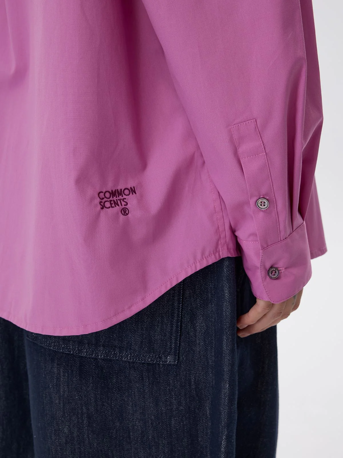 Oversized Fuchsia Button-Up Shirt - Image 7