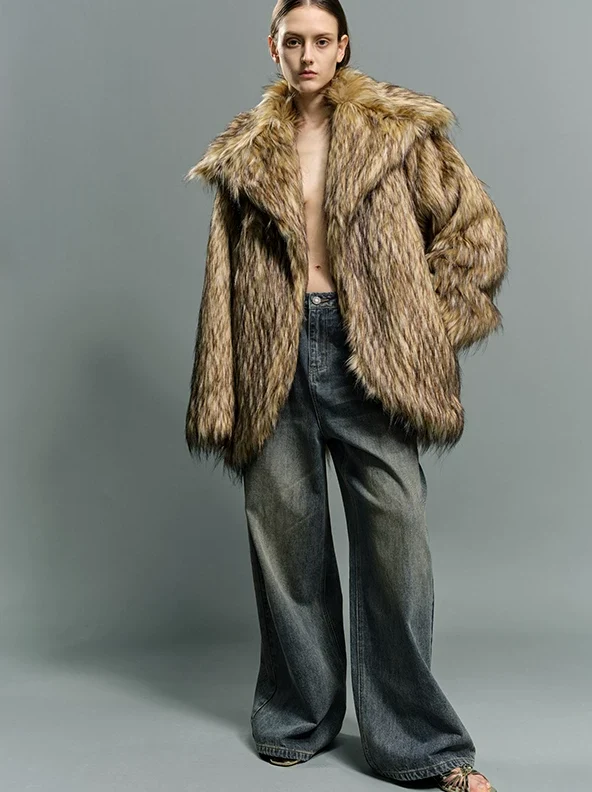 Oversized Fur Jacket - Image 2