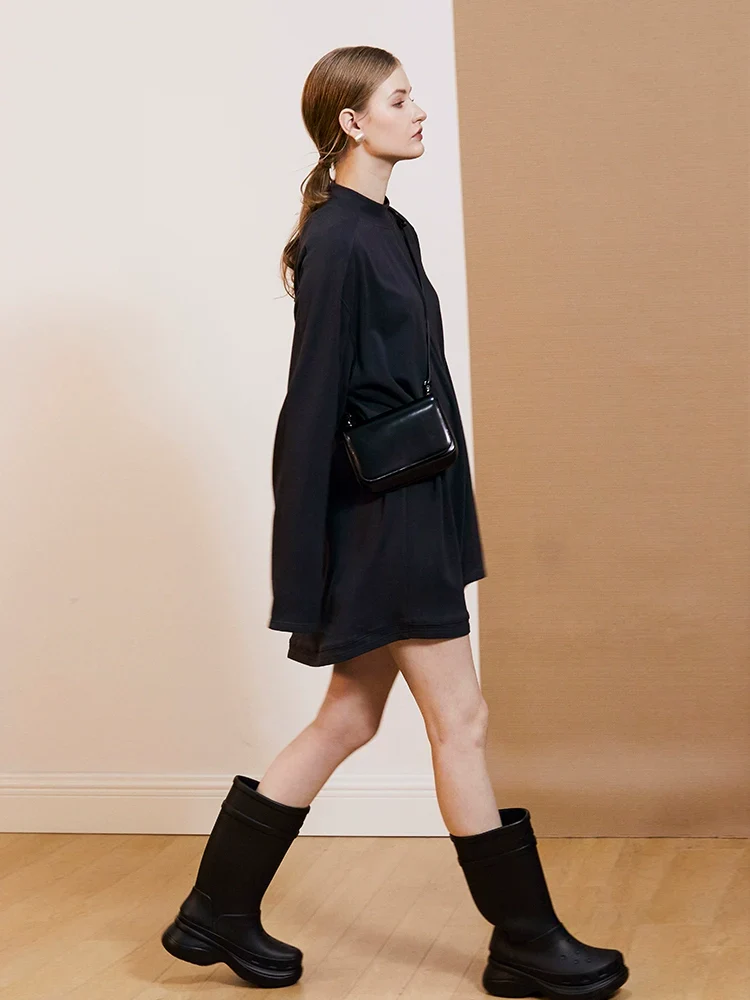 Oversized Knit Tunic Dress - Image 2