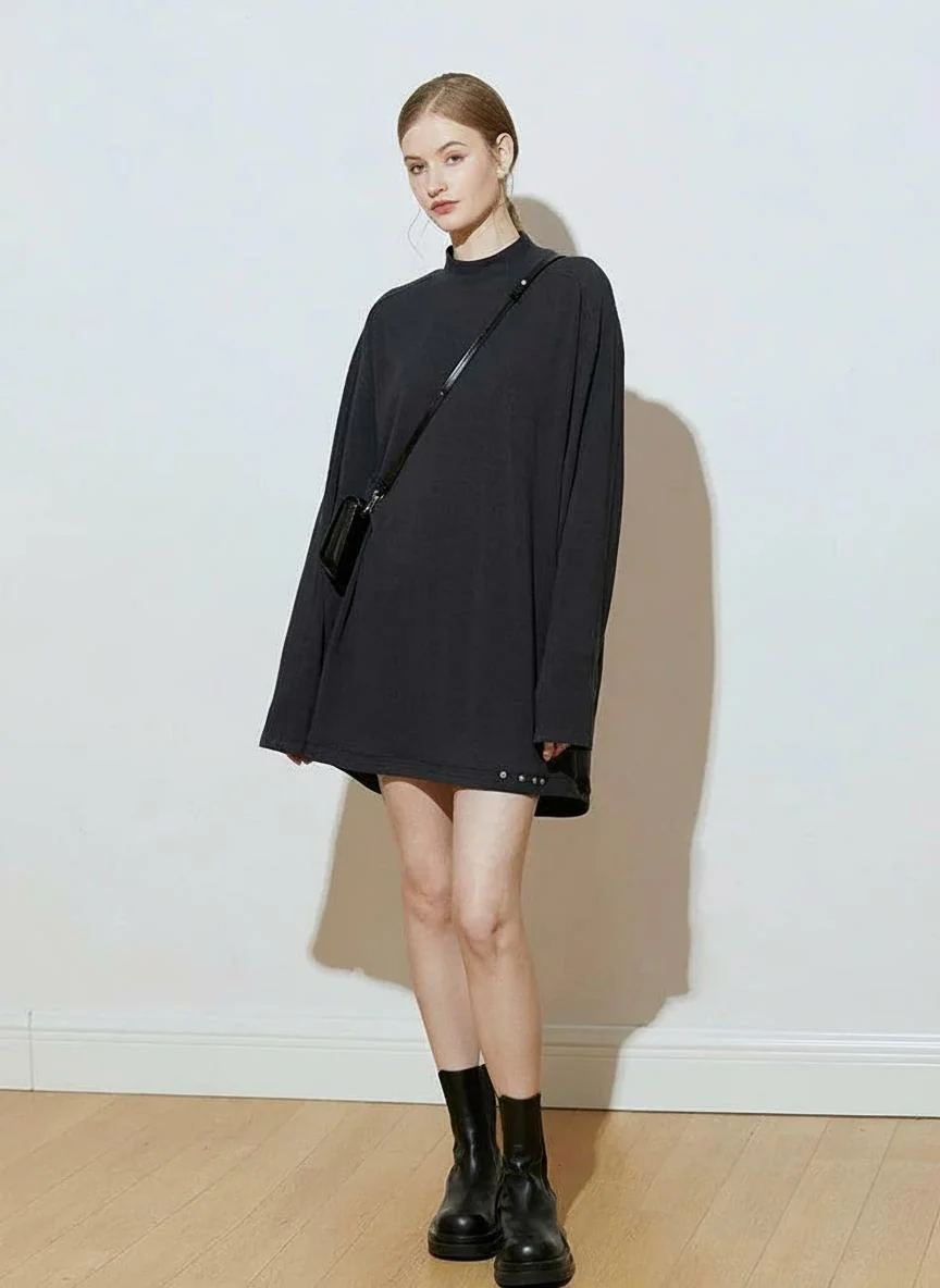 Oversized Knit Tunic Dress - Image 7