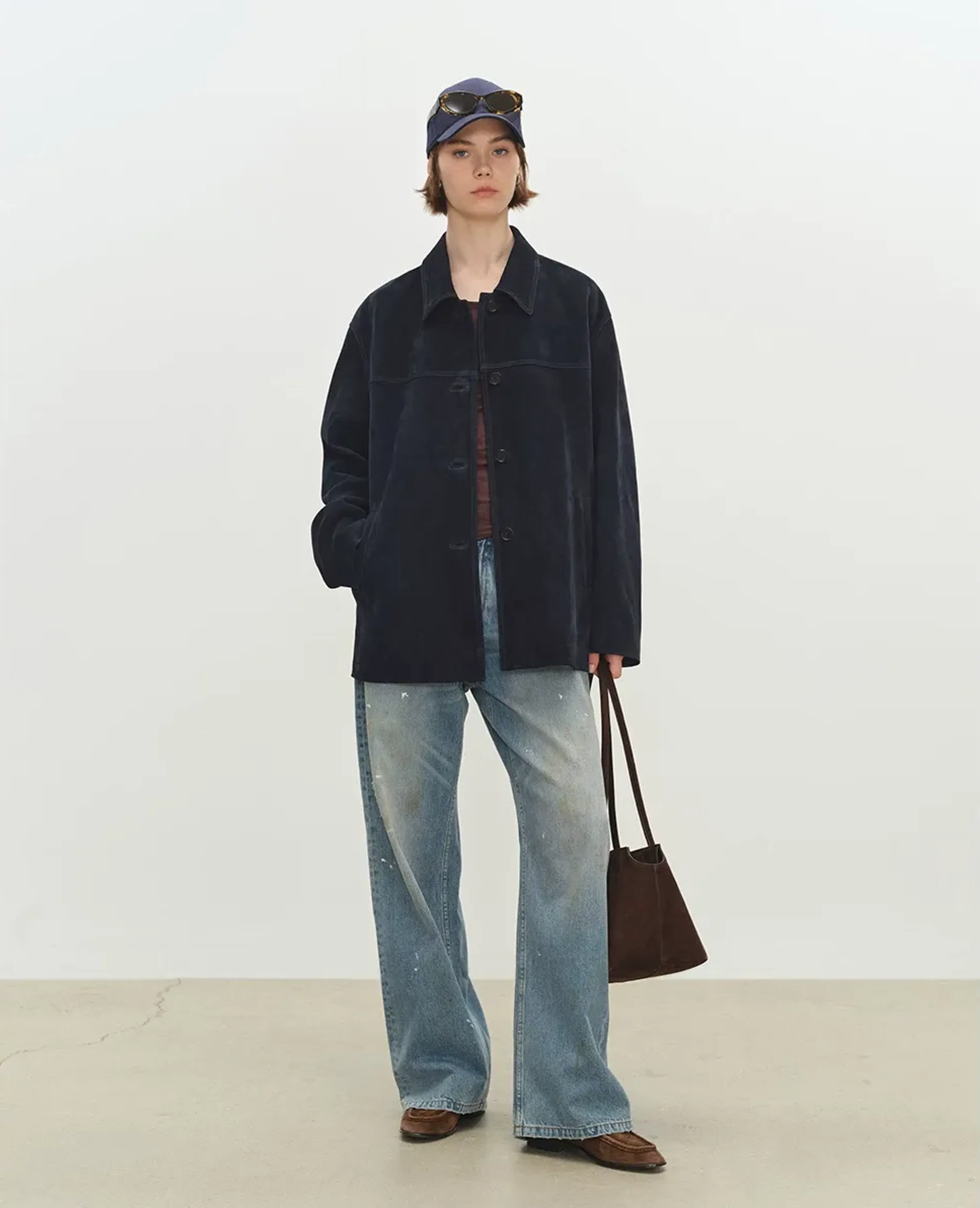 Oversized Lambskin Shirt Jacket - Image 11