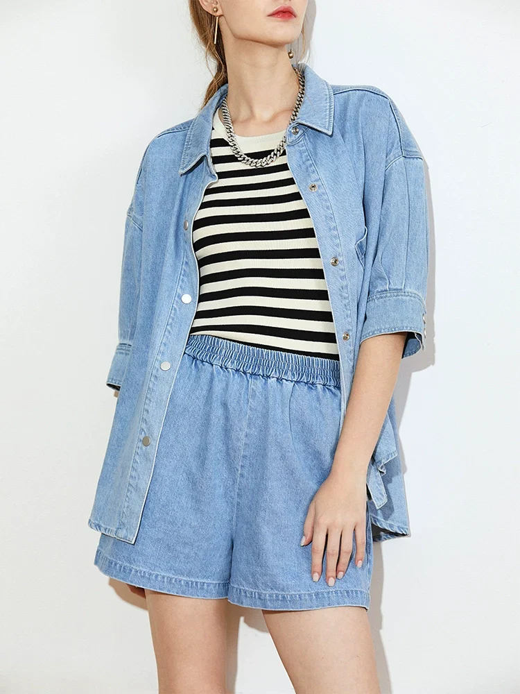 Oversized Light Blue Denim Set - Image 2