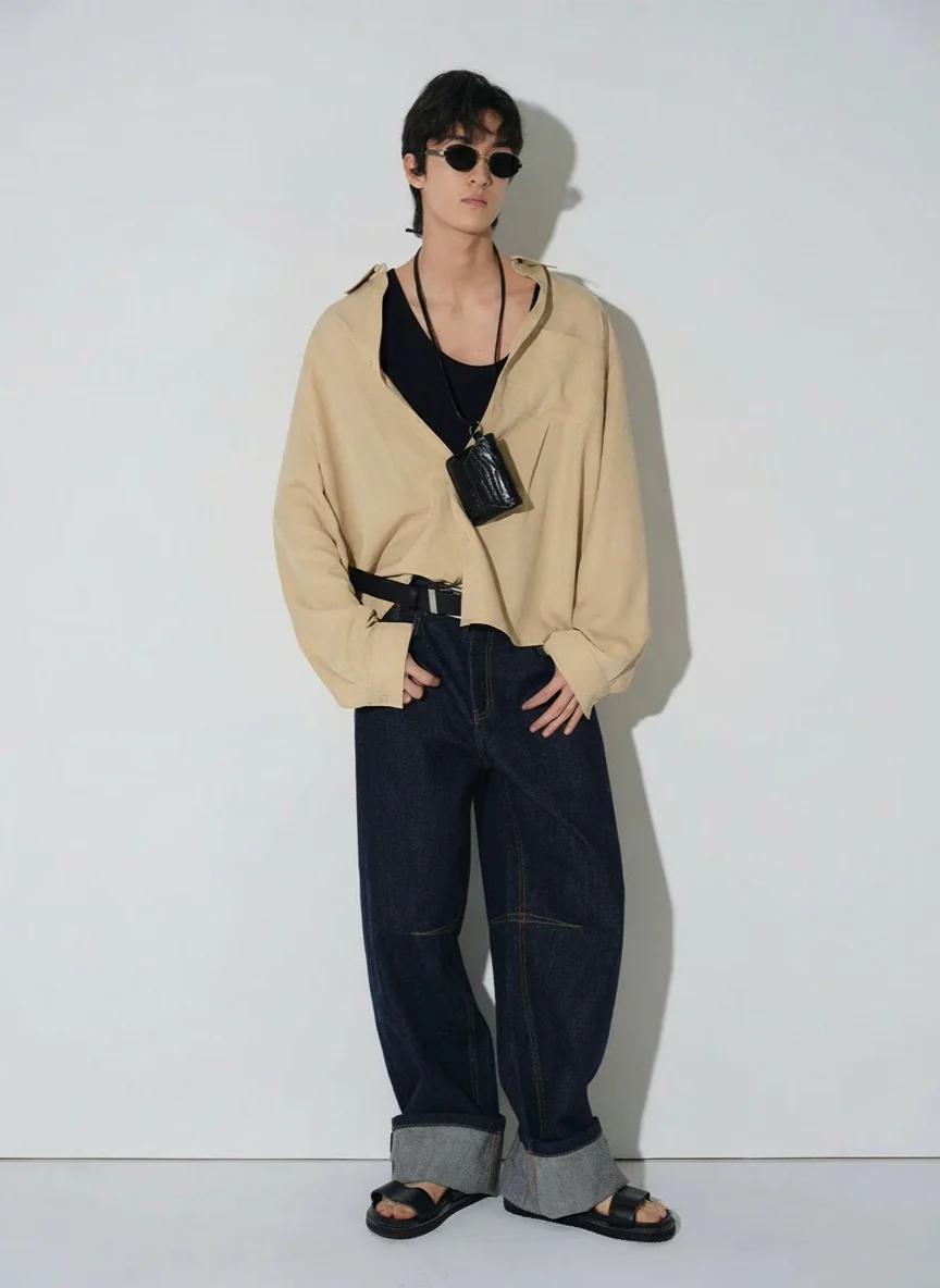 Oversized Lyocell-Linen Shirt