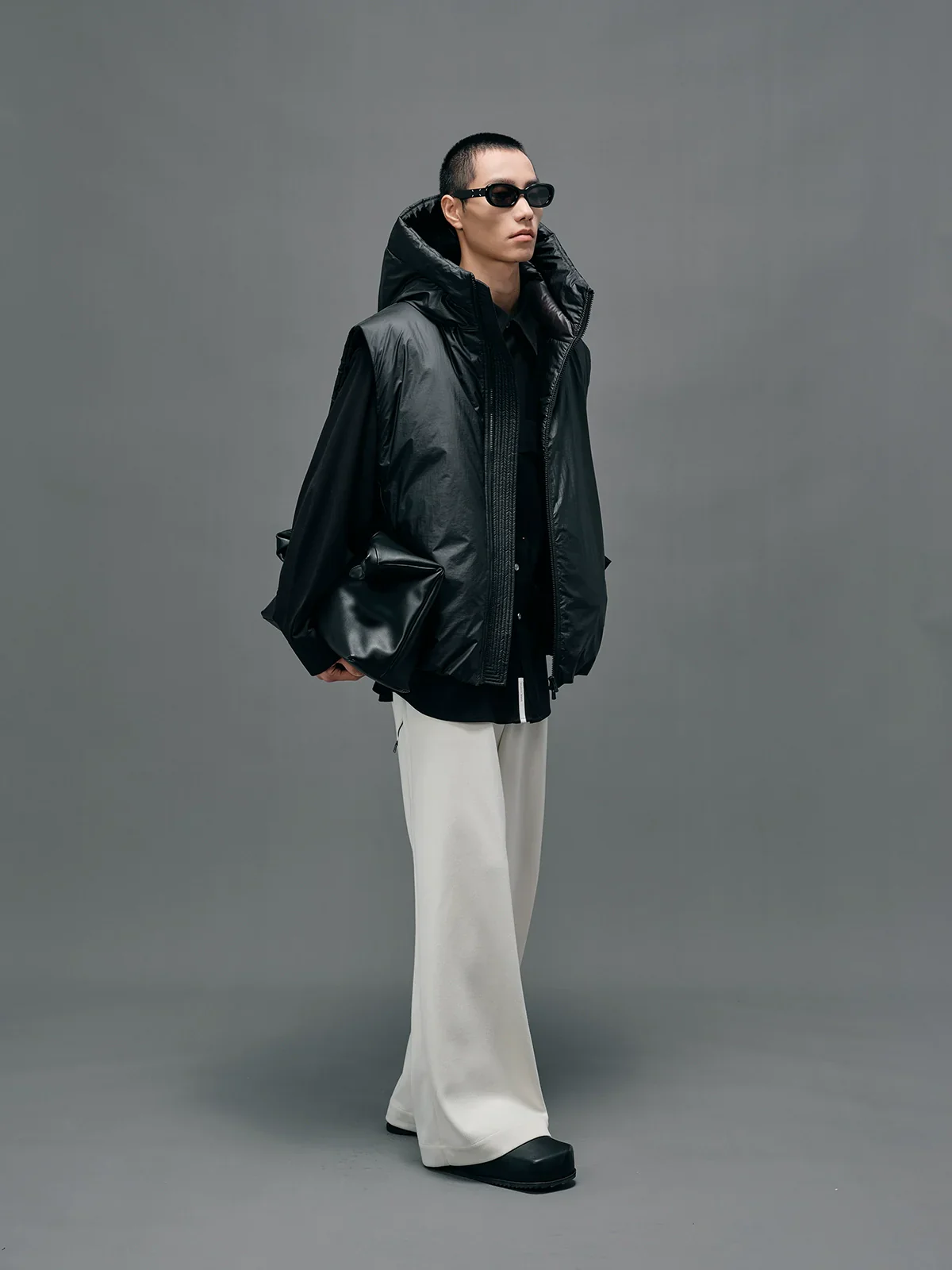 Oversized Panel Zip Shirt - Image 4