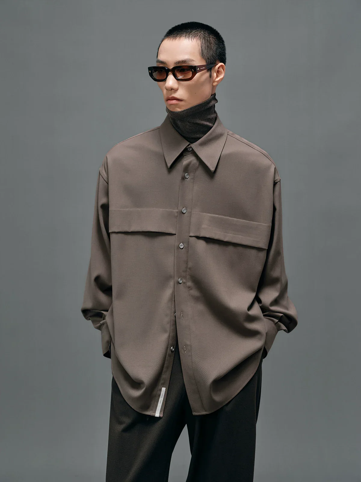 Oversized Panel Zip Shirt - Image 5