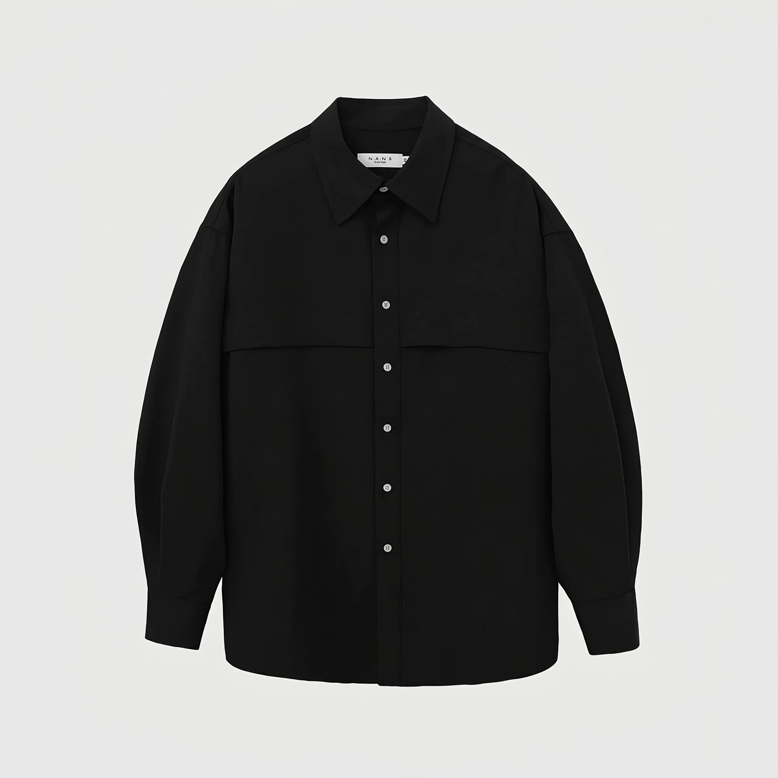 Oversized Panel Zip Shirt - Image 8