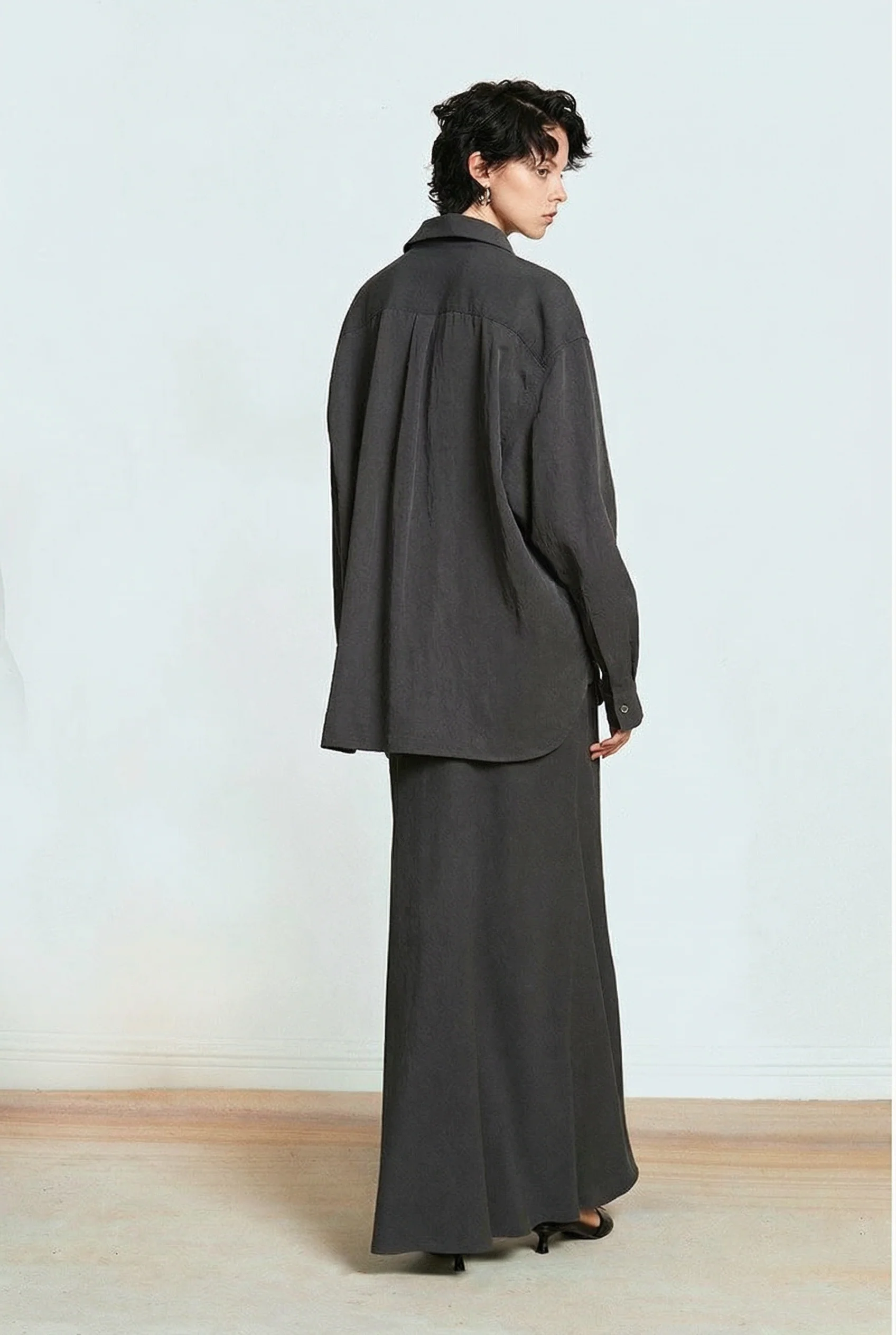 Oversized Shirt Skirt Set - Image 3