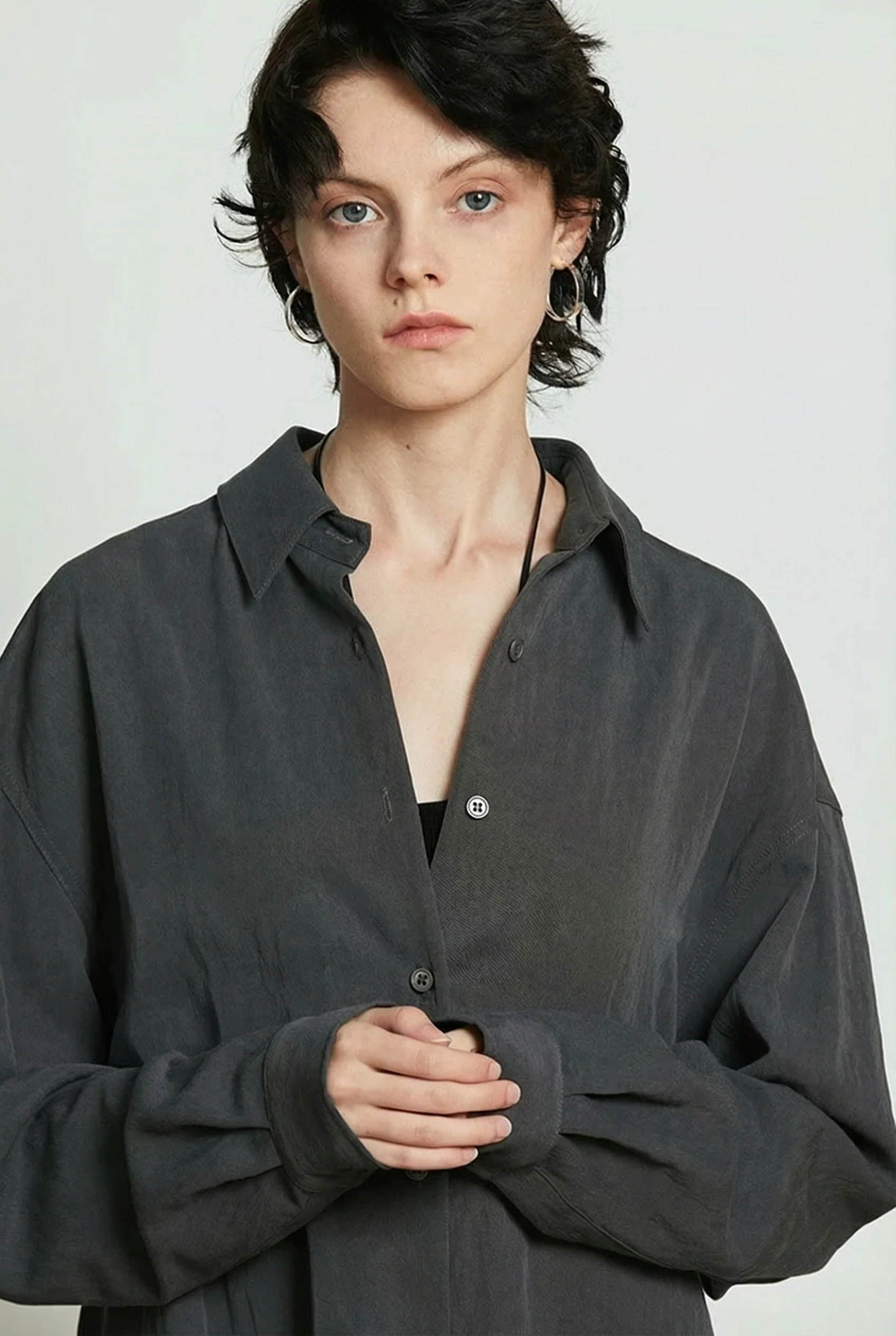 Oversized Shirt Skirt Set - Image 7