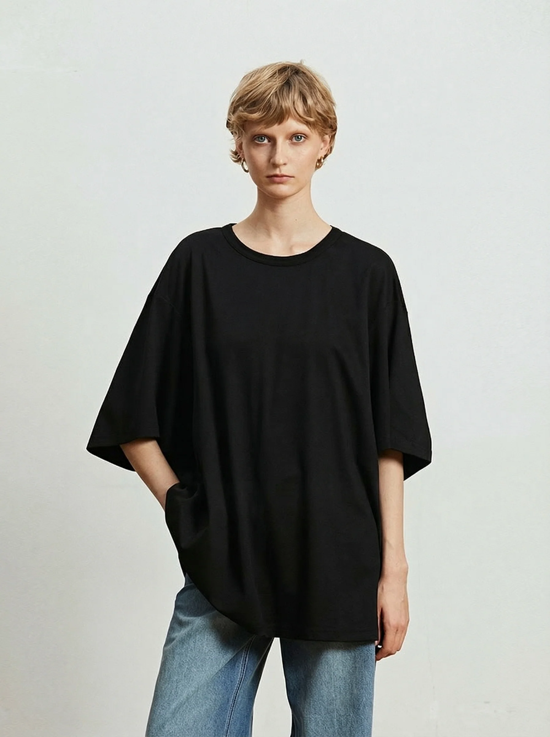 Oversized Tie-Back Tee