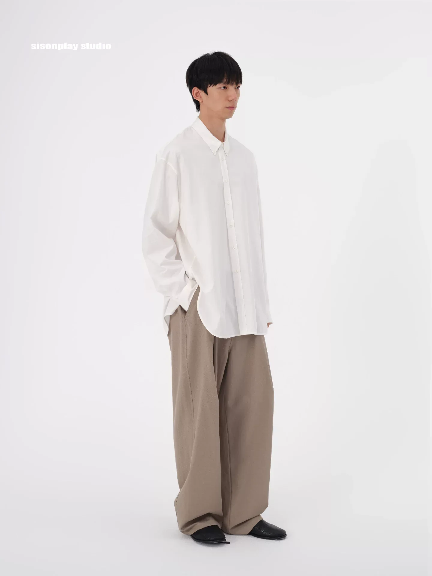 Oversized White Button-Up Shirt - Image 3