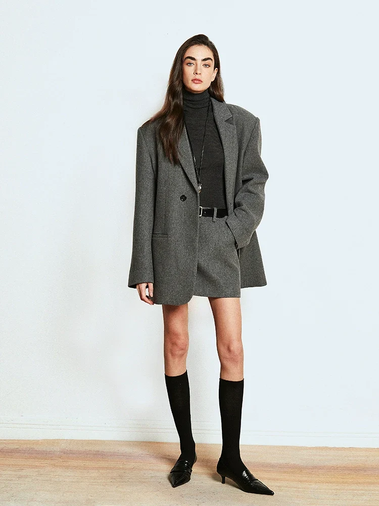 Oversized Wool-Blend Blazer - Image 4