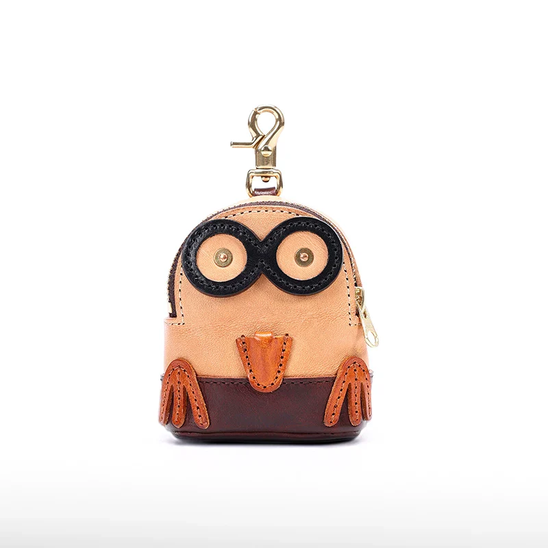 Owl Top Grain Leather Key Pouch - Image 6