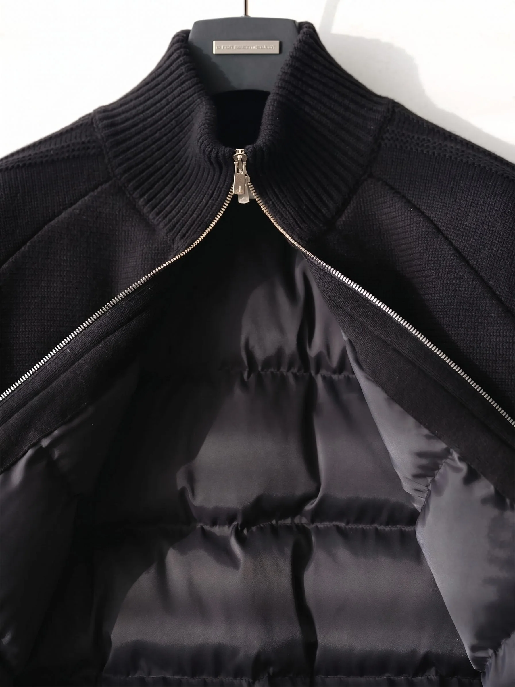 Padded Knit Zip Jacket - Image 7