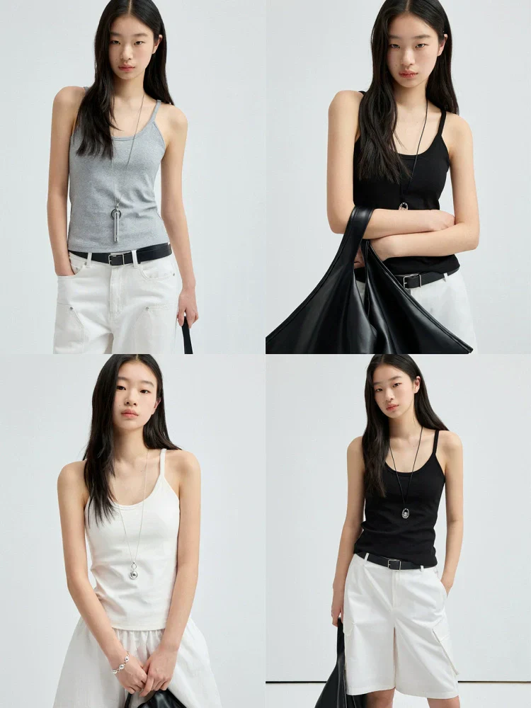 Padded U-Neck Ribbed Camisole