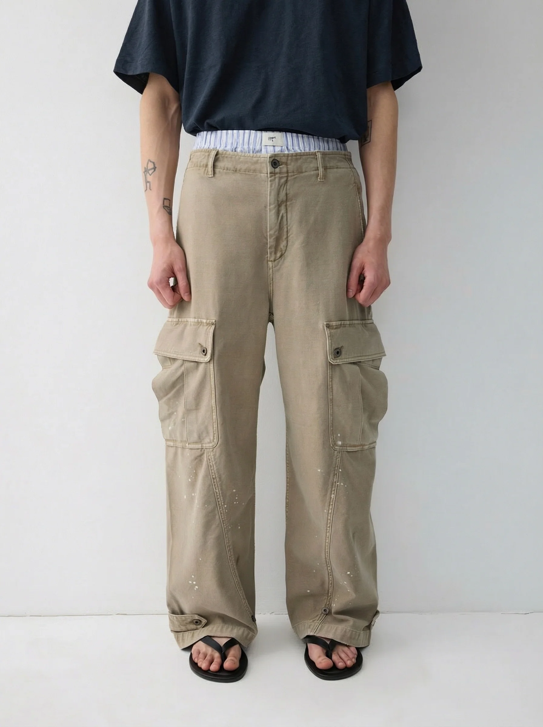 Paint-Splatter Cargo Pants